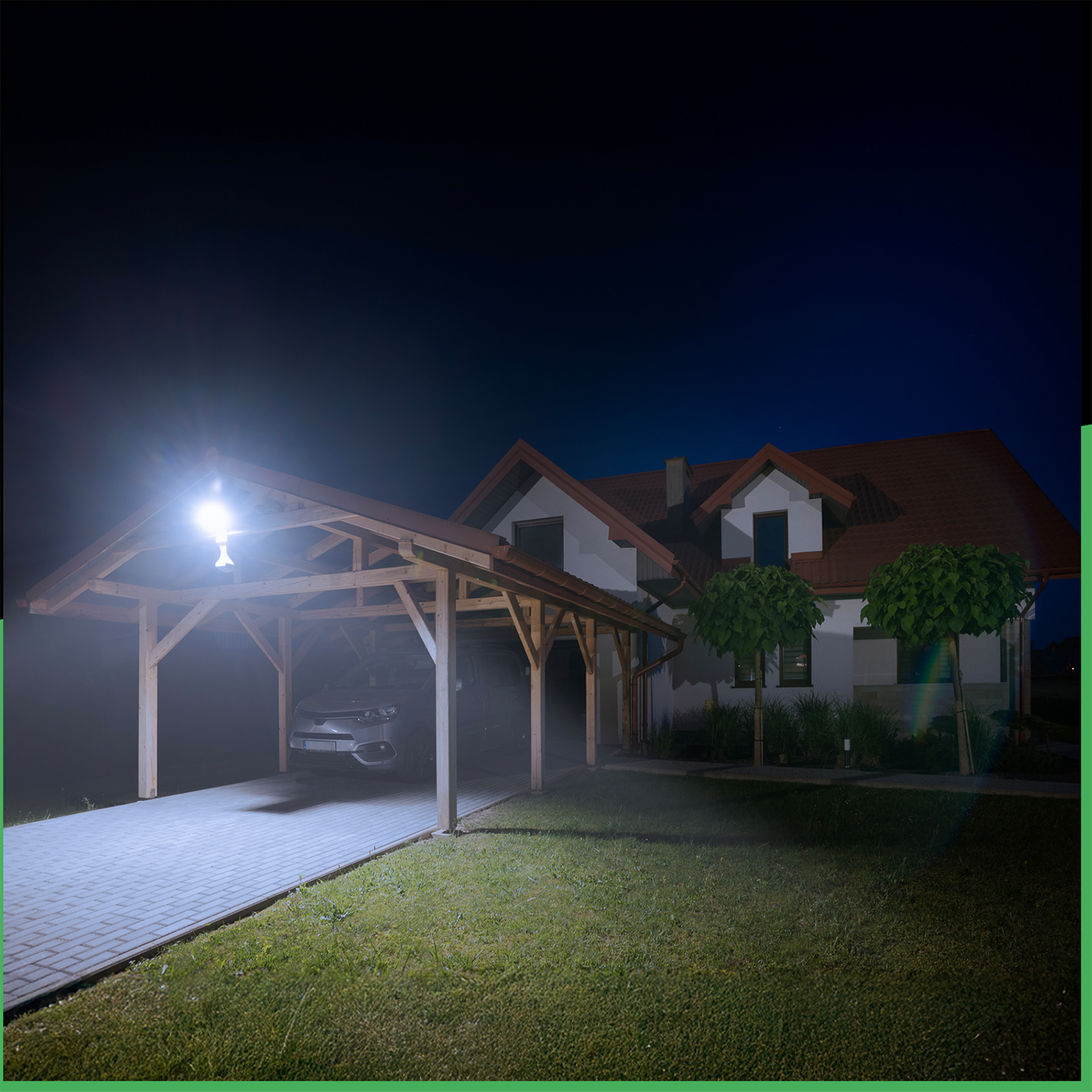 Naświetlacz LED ZUNA2 50W 4500lm 6500K IP44 Czarny Czujnik Ruchu LUMILED - obszar zastosowań