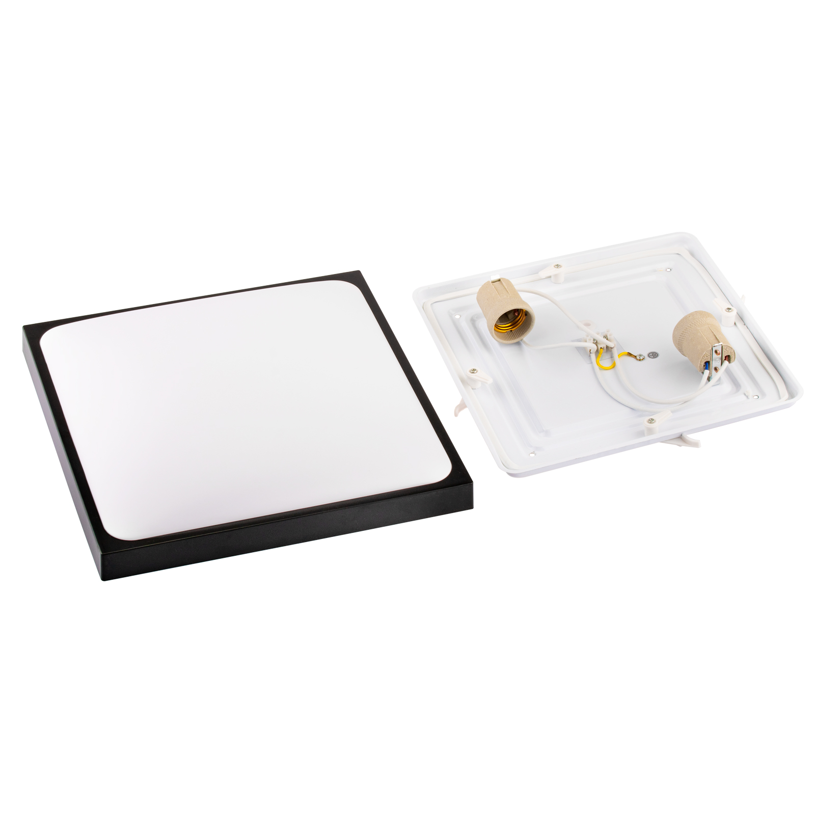 Plafon LED Lampa Sufitowa Natynkowa 2x E27 DUALIO Kwadratowy IP44 30cm LUMILED - skład produktu