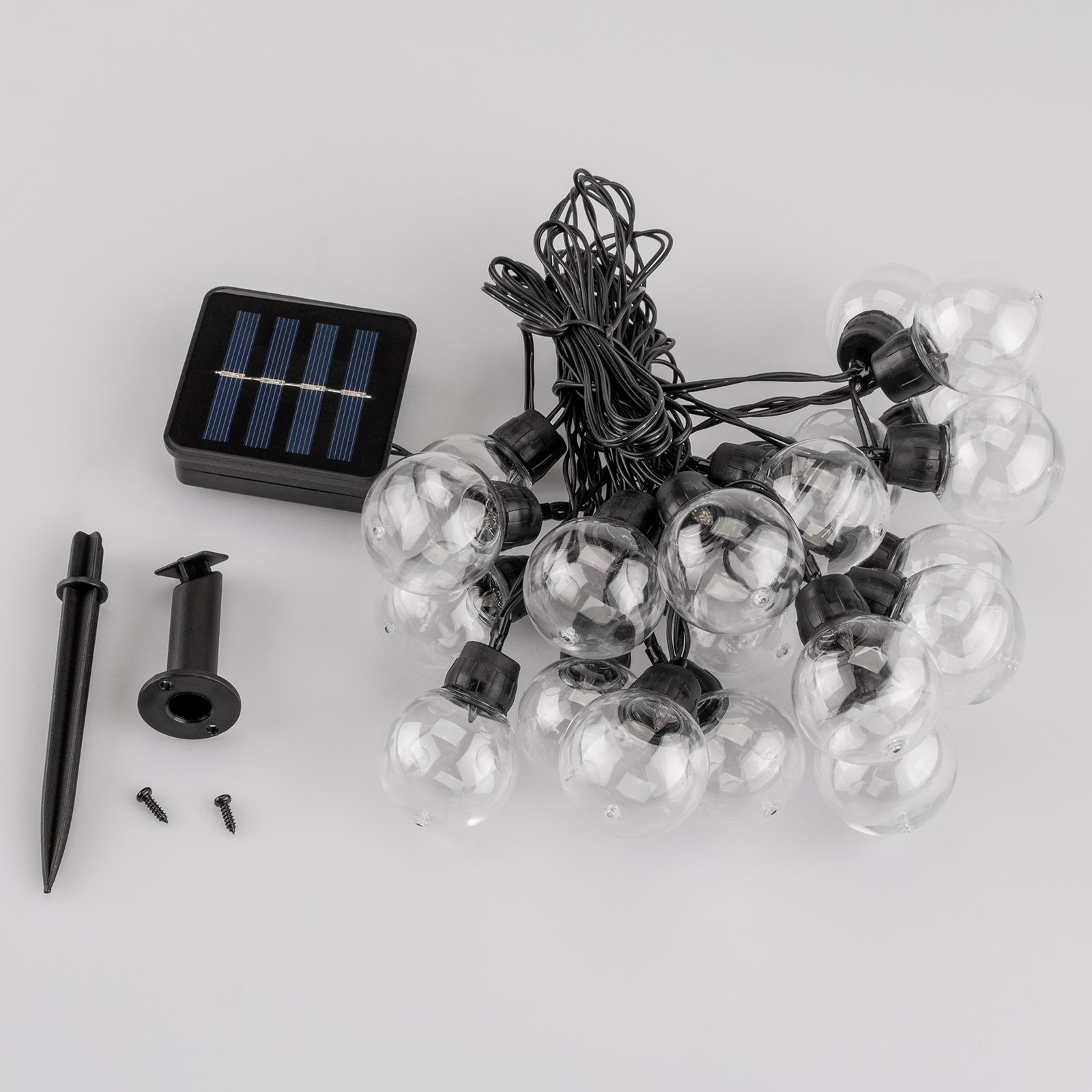 Girlanda Solarna Ogrodowa 20x LED Ozdobne Kuleczki 7,5m Ciepła 3000K GLADI 2 LUMILED - skład produktu