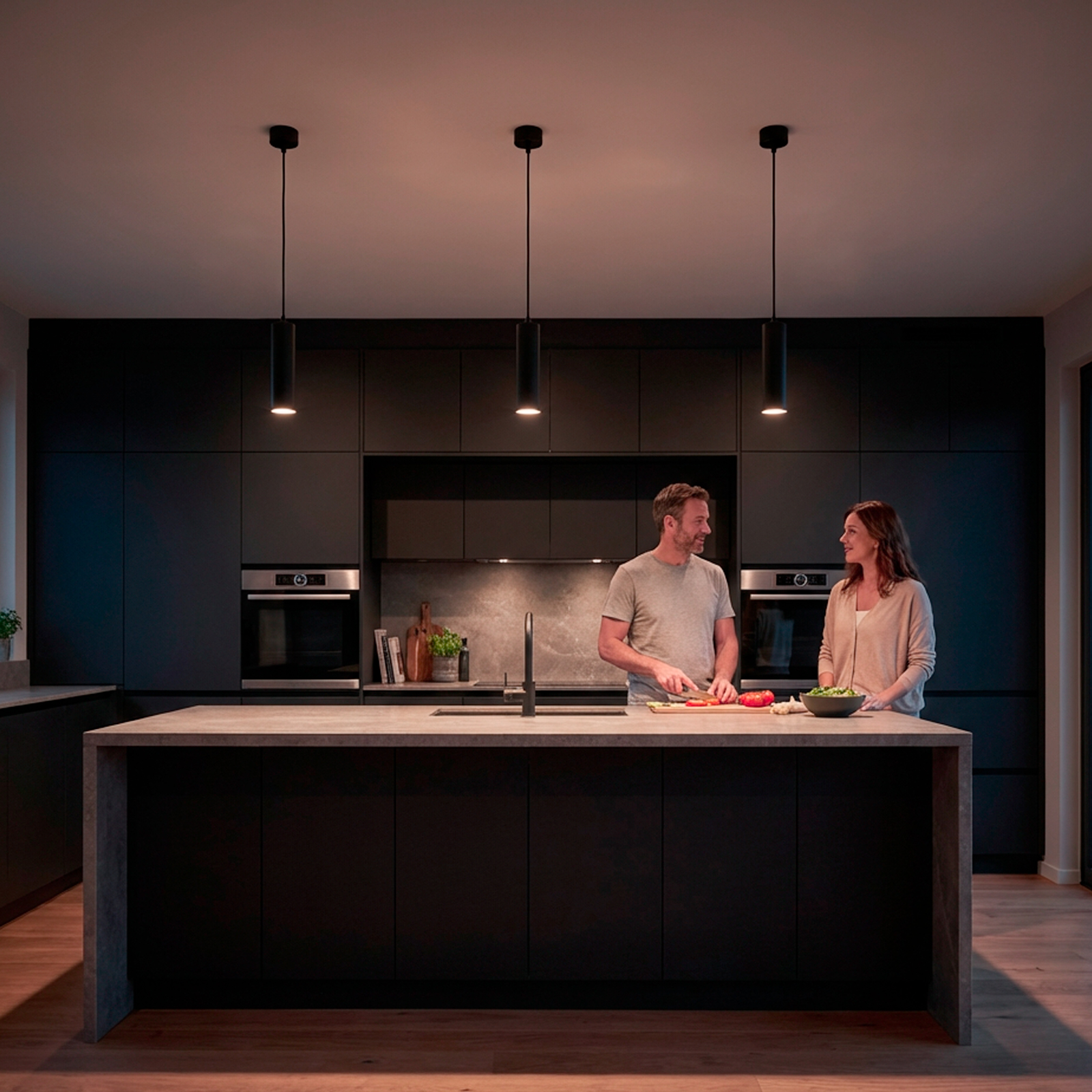 Lampa Wisząca Sufitowa LED GU10 Żyrandol Reflektor Tuba Zwis IP44 ADERO Czarny LUMILED - obszar zastosowań