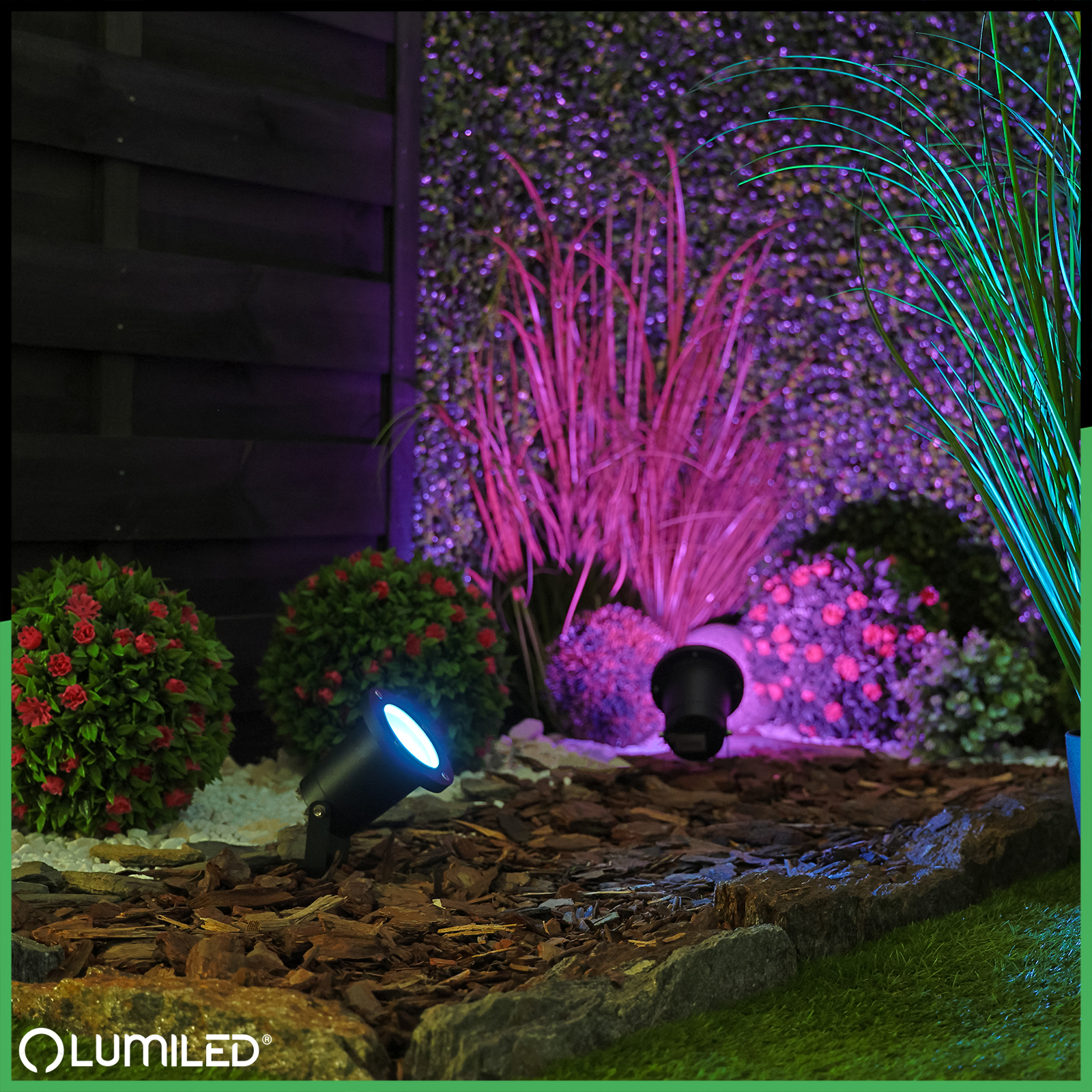 Lampa Ogrodowa Wbijana LED GU10 IP65 WODOSZCZELNA Czarna z Przewodem 1m HORTI LUMILED - obszar zastosowań