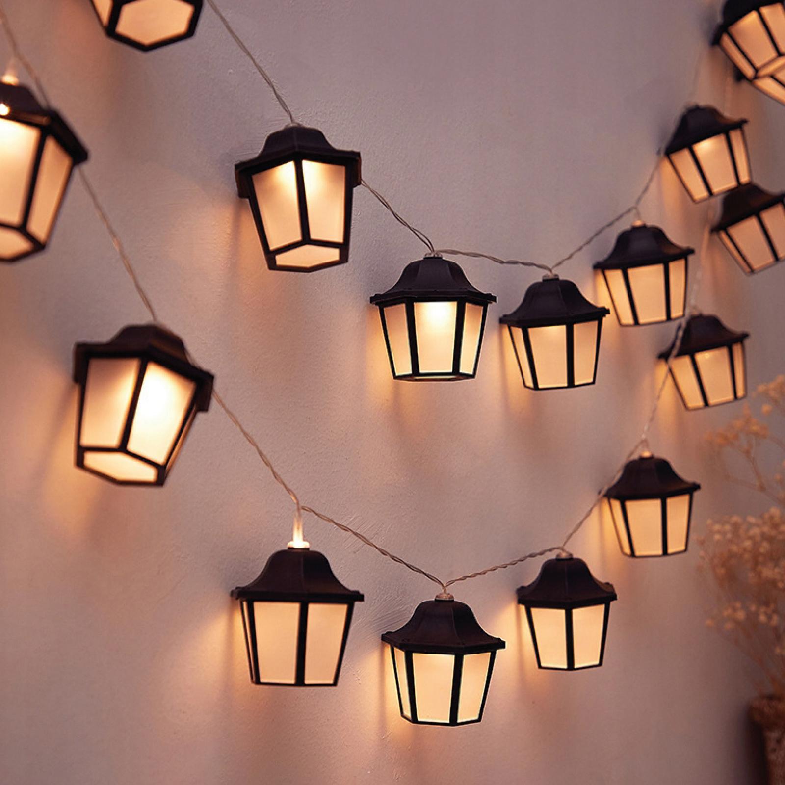 Girlanda Solarna Ogrodowa 10x LED Latarenka 3.8m 3000K Ciepła ARIA LUMILED - aranżacja