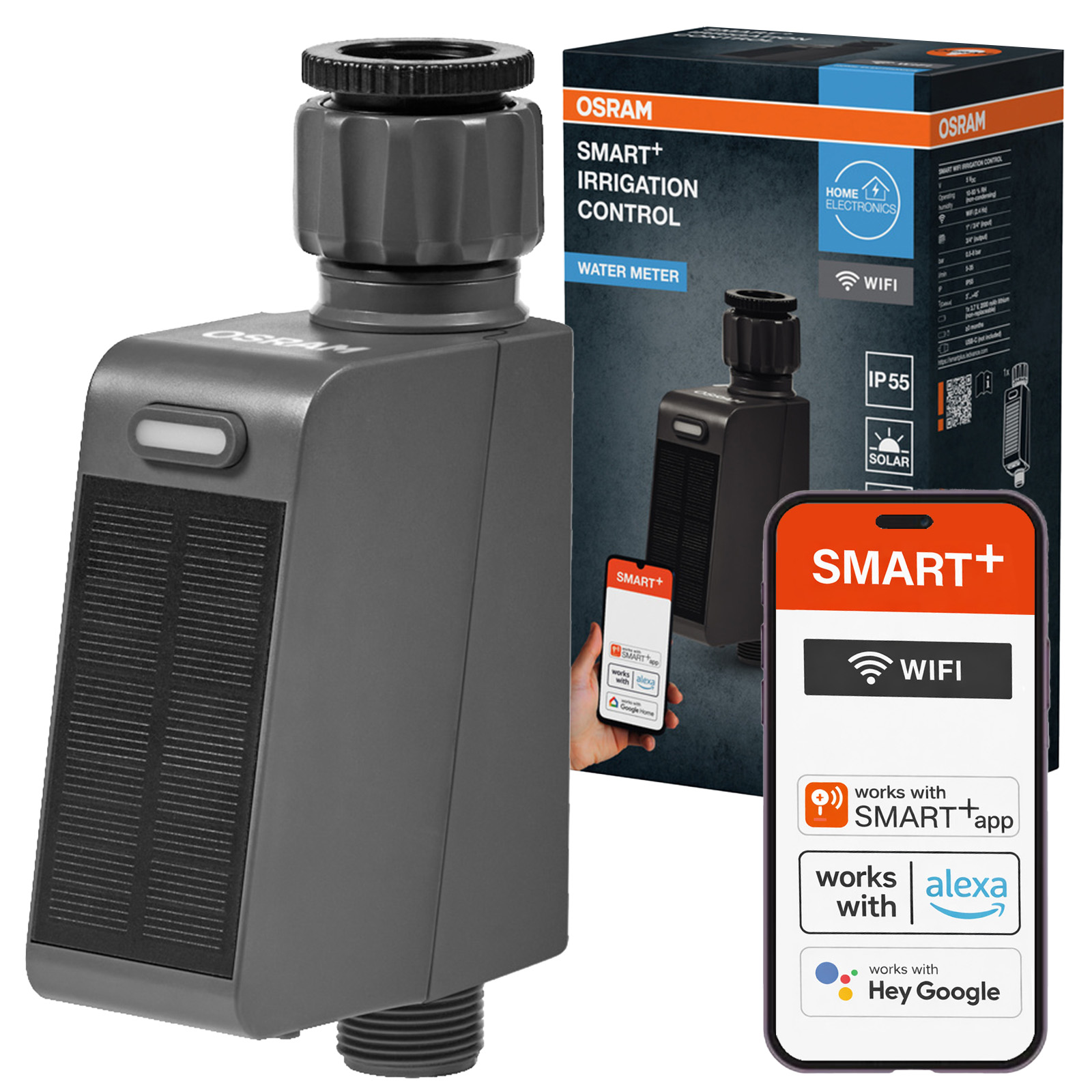 Sterownik Zawór do Węża ogrodowego Solarny Sterowanie Nawadnianiem Osram SMART WiFi - główne zdjęcie produktu