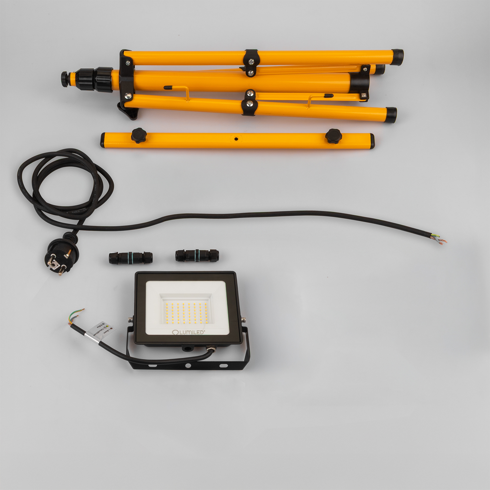 Naświetlacz LED Lampa 1x 50W Robocza Statyw Budowlany 4000K - skład produktu