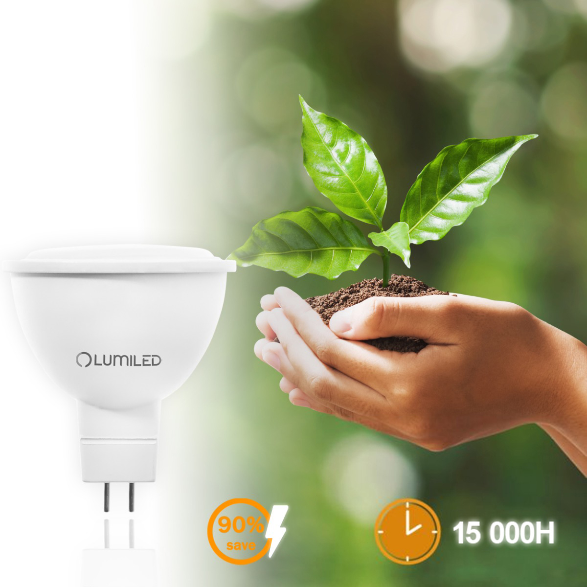Żarówka LED GU5.3 Reflektor MR16 6W = 50W 580lm 3000K Ciepła 120° LUMILED - druga cecha produktu