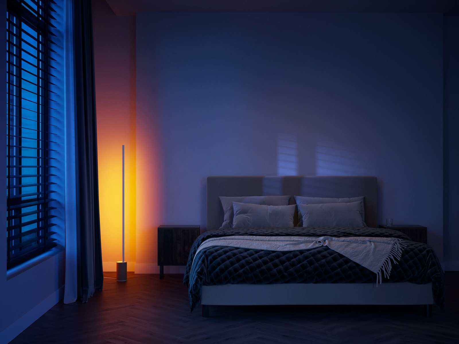 Lampa Podłogowa LED Gradient 29W 2550lm IP20 White and Color Ambiance RGB + TW Dąb Biała 145cm Inteligentna SMART Zigbee Bluetooth Signe Philips HUE - trzecia cecha produktu