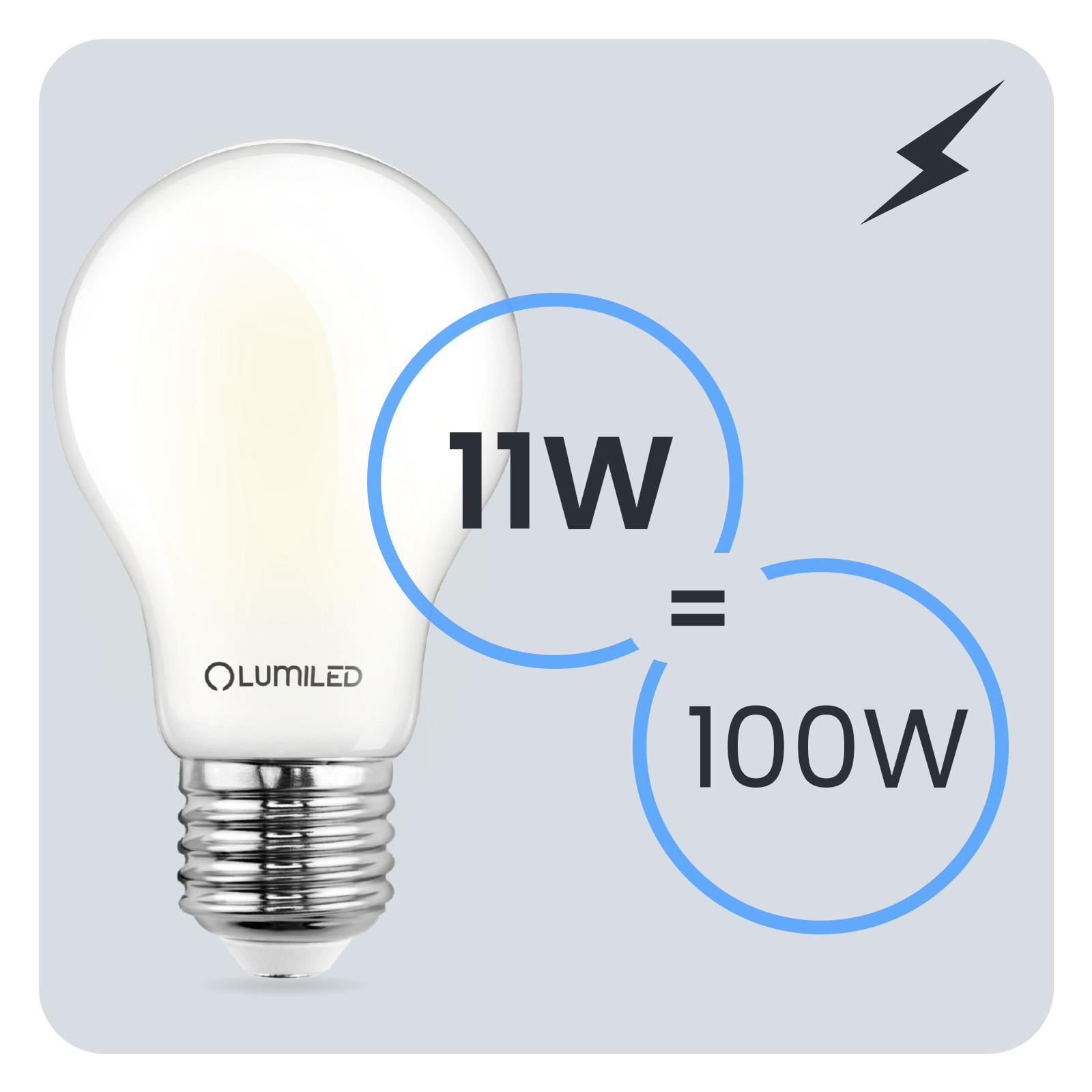 6x Żarówka LED E27 A60 11W = 100W 1521lm 4000K Neutralna 360° FILAMENT LUMILED - trzecia cecha produktu
