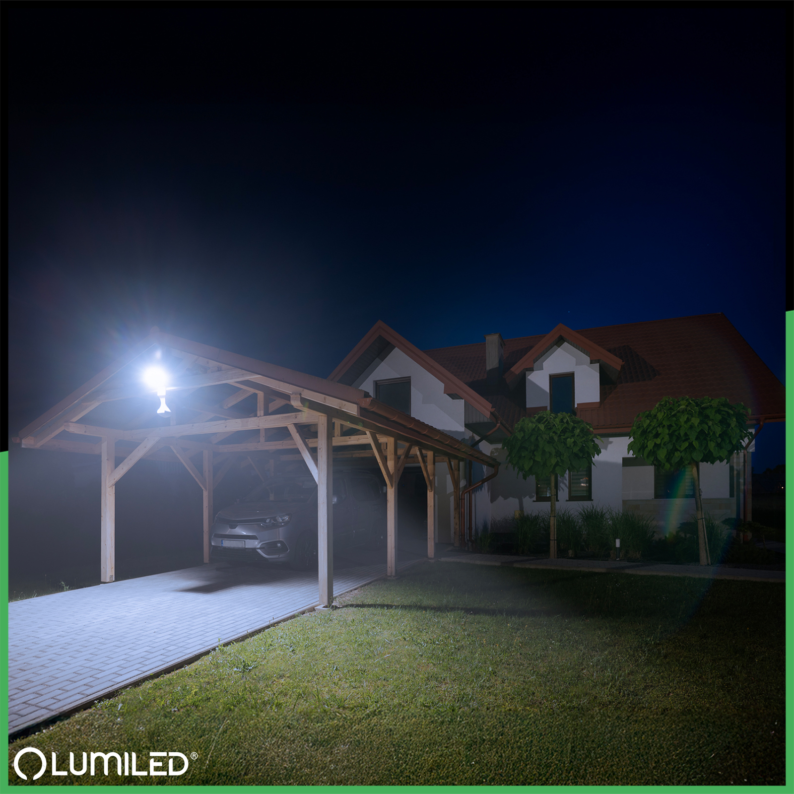 Naświetlacz LED ZUNA2 50W 4500lm 6500K IP44 Czarny Czujnik Ruchu LUMILED - obszar zastosowań