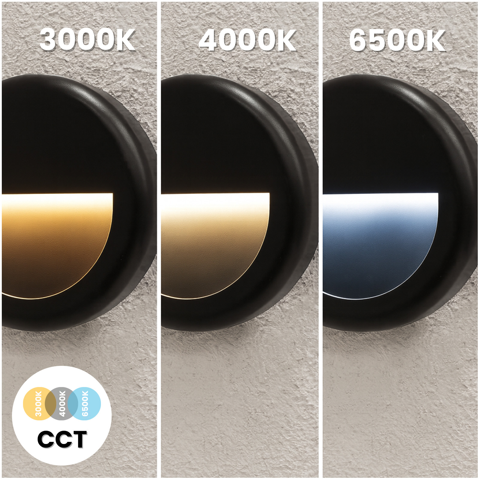Lampa Ogrodowa Zewnętrzna Schodowa Kinkiet Elewacyjny CCT 3000-6500K LED 4W IP65 VIREO LUMILED - trzecia cecha produktu
