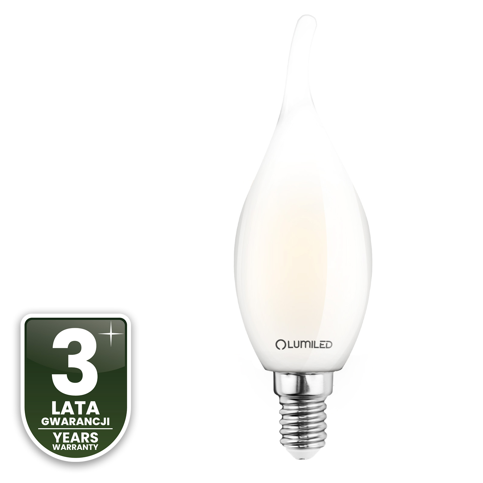 Żarówka LED E14 Świeczka BA35 7W = 60W 806lm 3000K Ciepła 360° LUMILED - czwarta cecha produktu