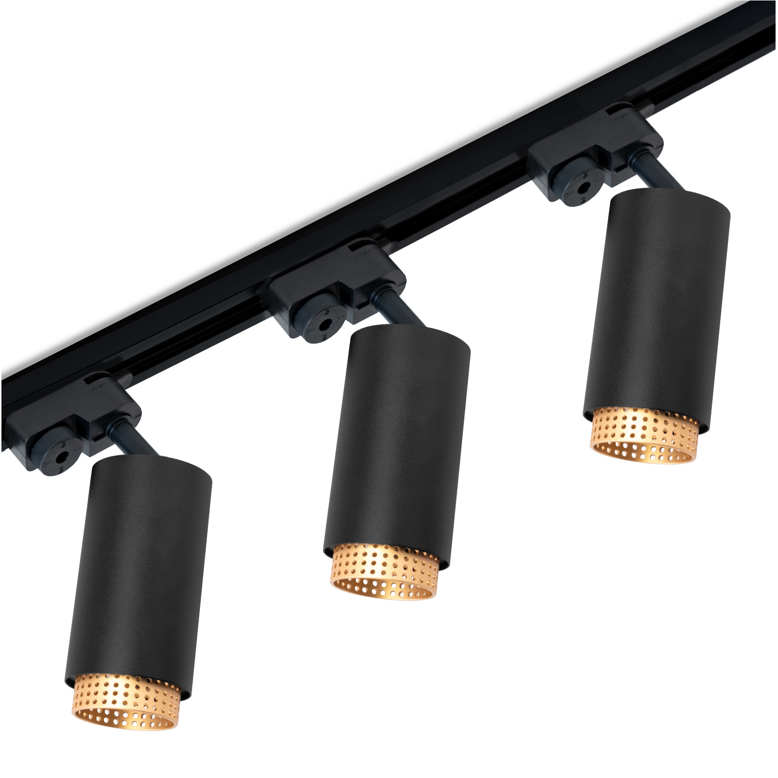 ZESTAW Szynoprzewód Listwa Szyna 1m + 3x Lampa Sufitowa Reflektor GU10 Oświetlenie Szynowe LUMILED - główne zdjęcie produktu