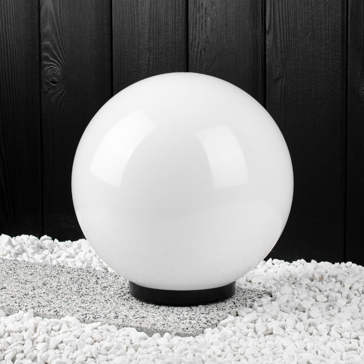 Lampa Solarna Ogrodowa LED ATRIS Wbijana Naziemna Biała Kula 30cm RGB LUMILED - czwarta cecha produktu
