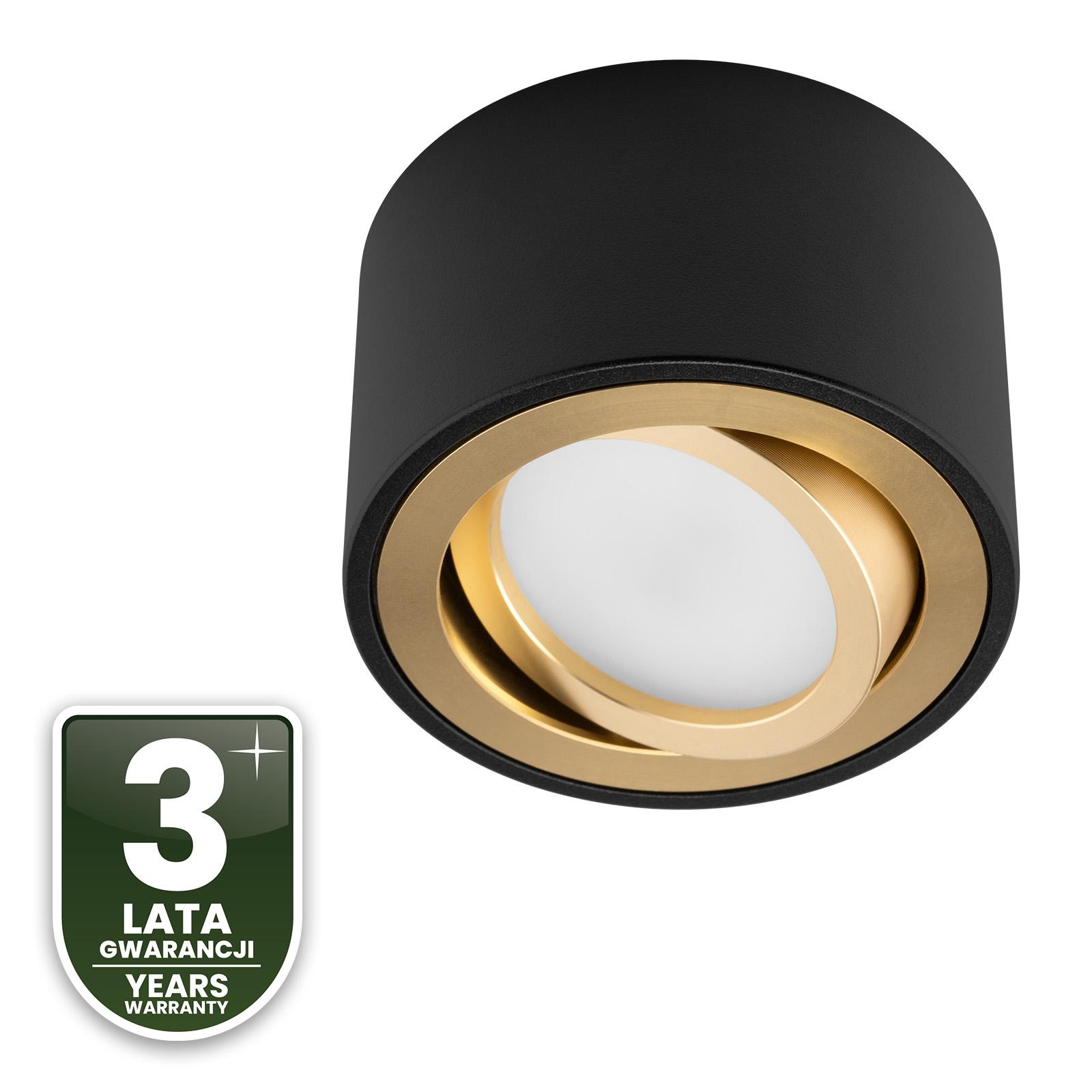 Oprawa Natynkowa HALOGENOWA Spot Tuba Ruchoma Okrągła Czarno-Złota 50mm AMAT-S LUMILED - czwarta cecha produktu