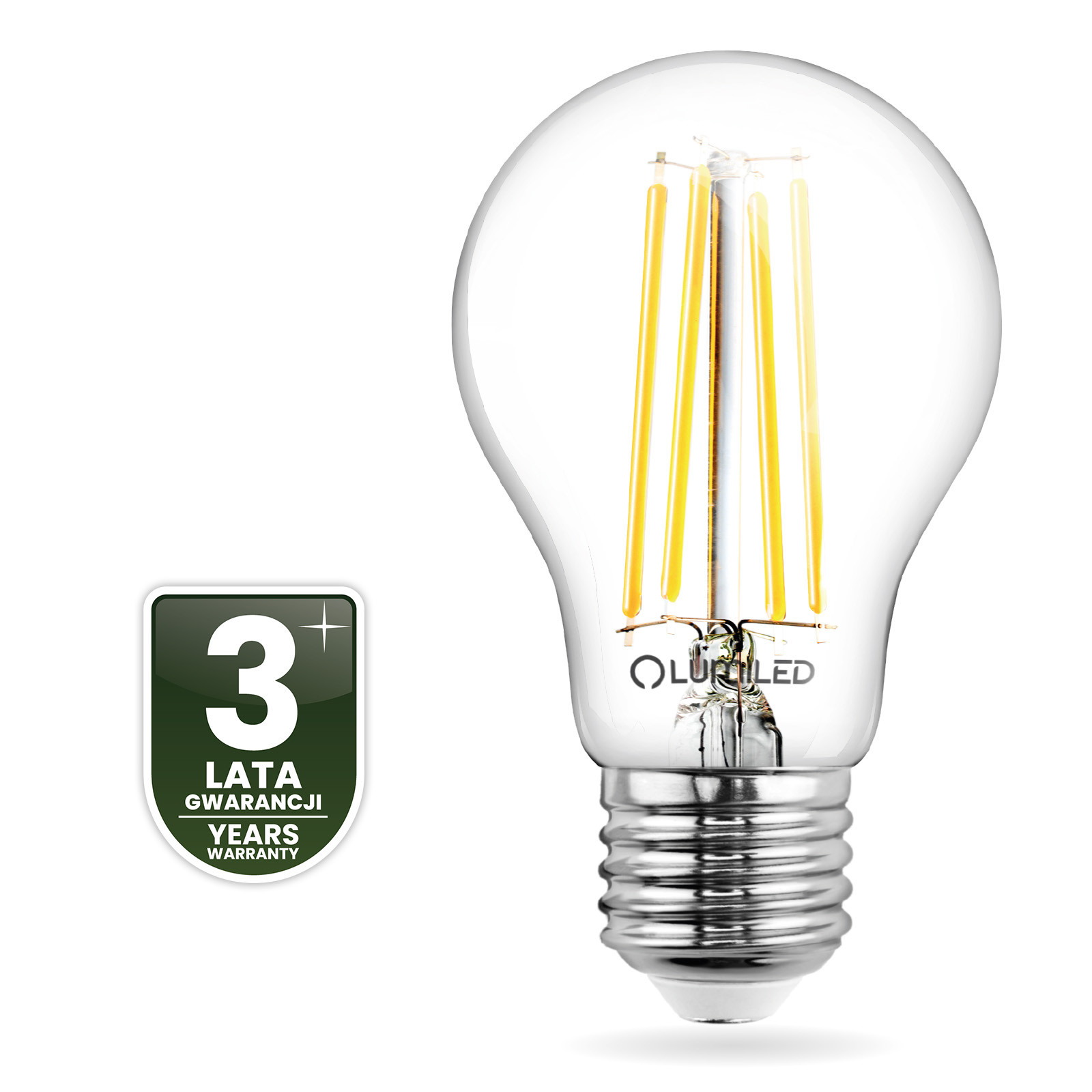 Żarówka LED E27 A60 7W = 60W 810lm 3000K Ciepła 360° FILAMENT LUMILED - czwarta cecha produktu
