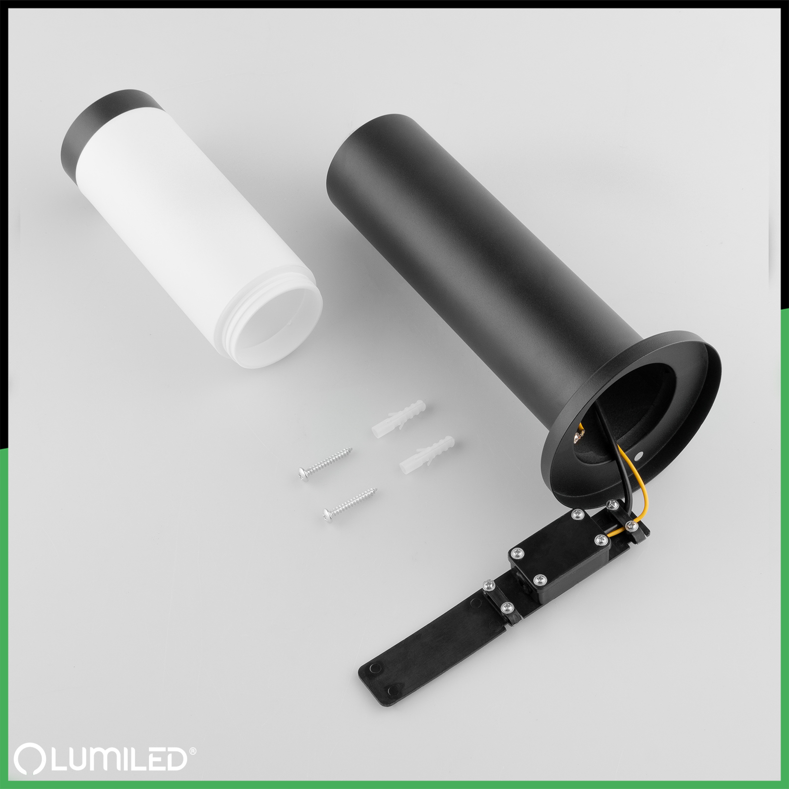Lampa Ogrodowa Zewnętrzna E27 CZARNY SŁUPEK 45cm Lilium LUMILED - skład produktu
