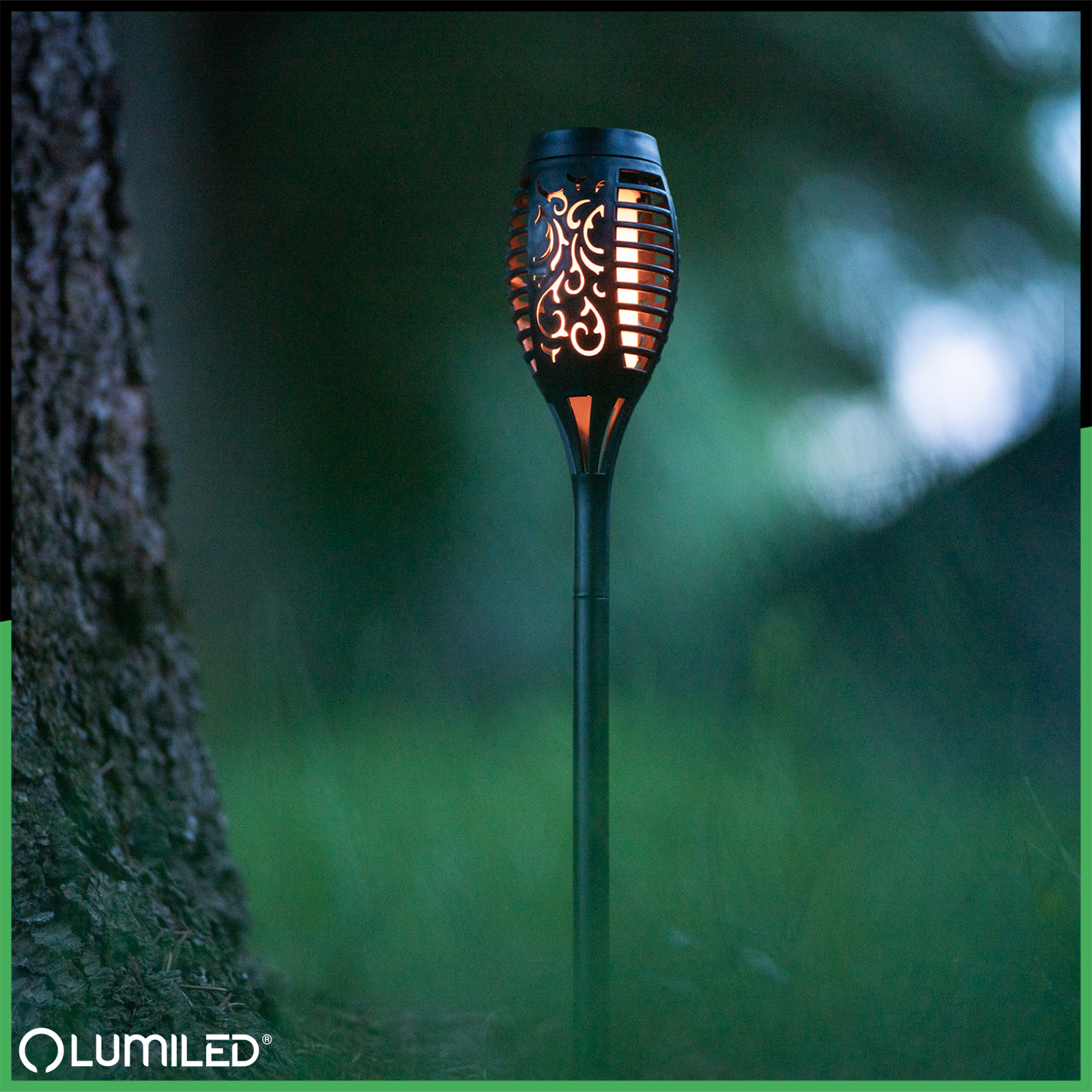 Lampa Solarna Ogrodowa LED IGNIS Wbijana Pochodnia Efekt Płomienia LUMILED - trzecia cecha produktu