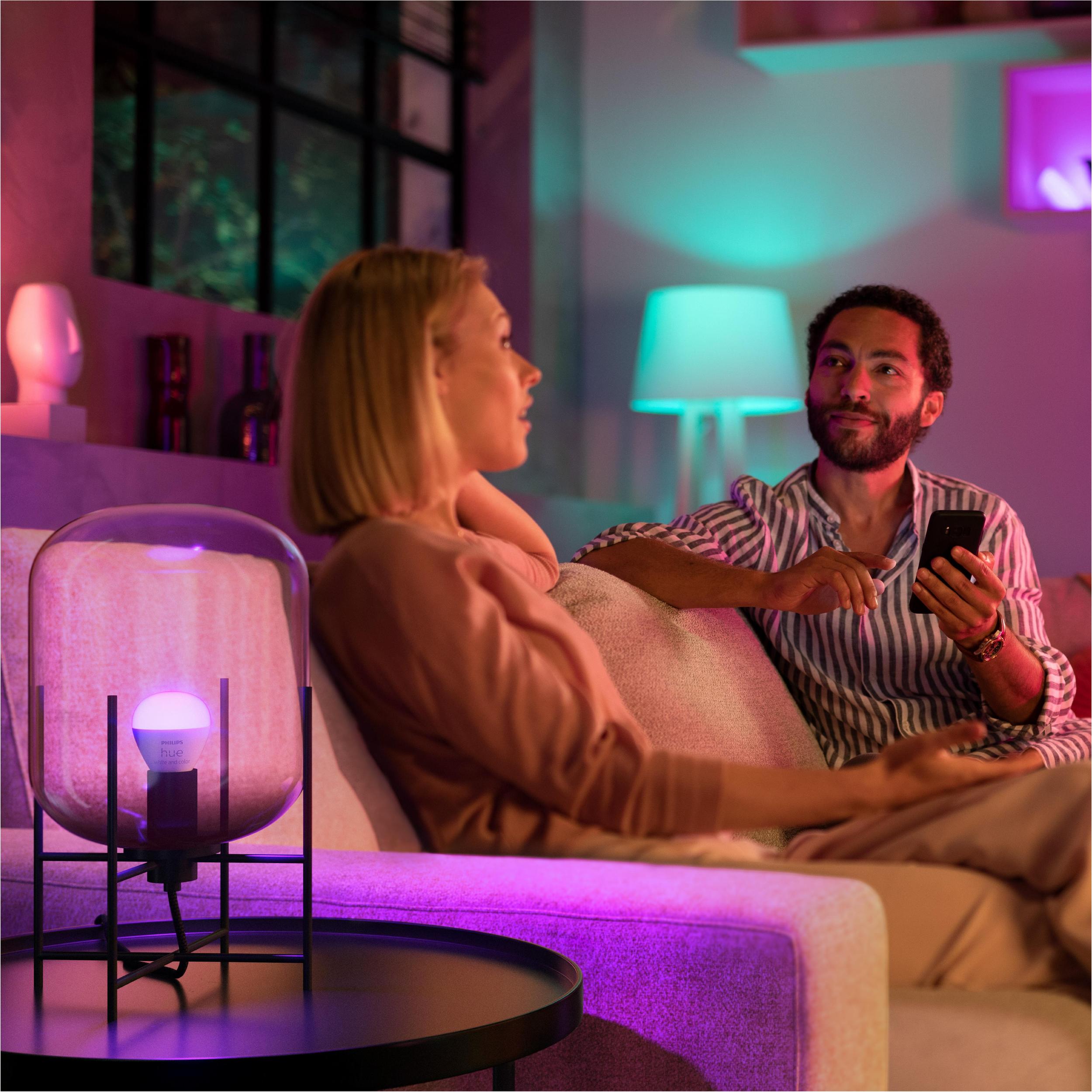 Żarówka LED E14 Kulka P45 5.1W = 40W 470lm 2000-6500K CCT + RGB SMART Inteligentna Bluetooth ZigBee White and Color Ambiance Philips HUE - obszar zastosowań