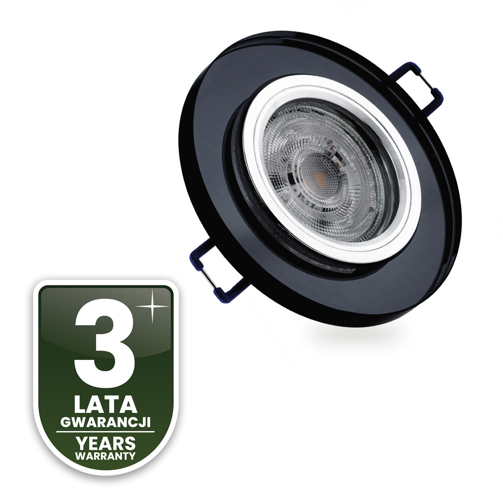 Oprawa halogenowa SZKLANA Sufitowa LED GU10 MR16 stała Okrągła Ariel czarna - czwarta cecha produktu