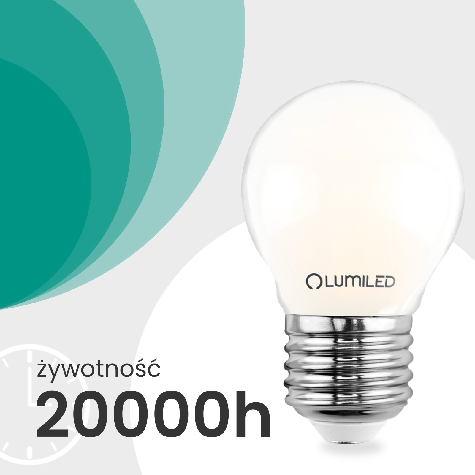 6x Żarówka LED E27 Kulka P45 2,2W 470lm = 40W 4000K Neutrana 360° Filament KLASA A LUMILED - trzecia cecha produktu