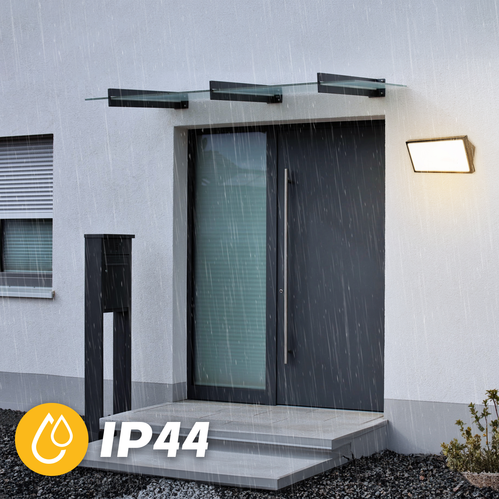 Lampa Ogrodowa Zewnętrzna Kinkiet Elewacyjny 12W LED IP44 CALIA LUMILED - pierwsza cecha produktu