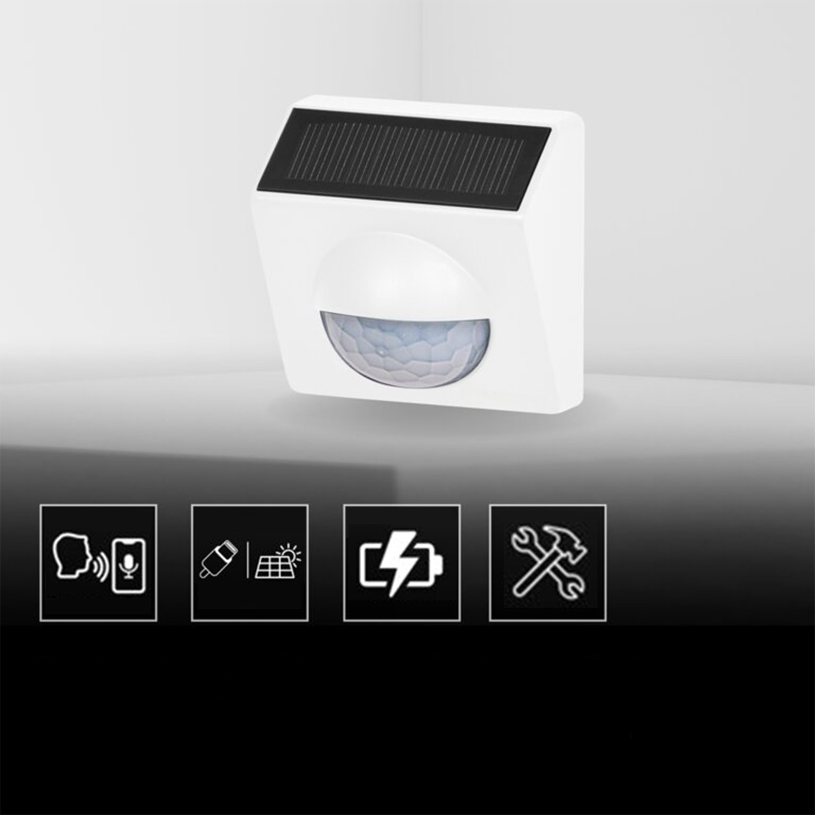 Czujnik Ruchu Zewnętrzny Solarny Bezprzewodowy 120° IP65 USB-C Biały SMART WiFi 2.4GHz Osram - druga cecha produktu