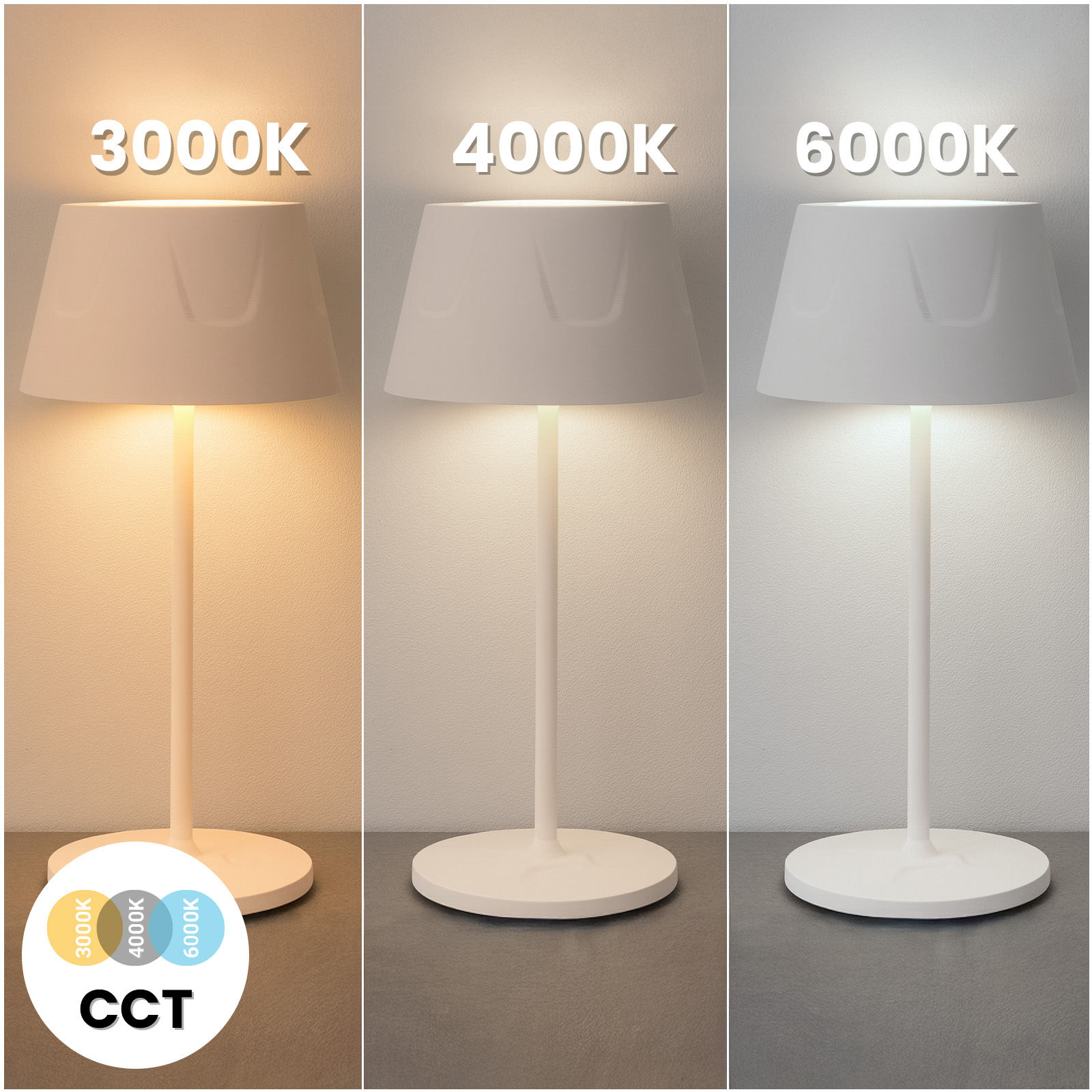 Lampa Ogrodowa LED Stojąca Ozdobna Stołowa Nocna USB Ściemnialna Dotykowa Biała FIORA LUMILED - druga cecha produktu