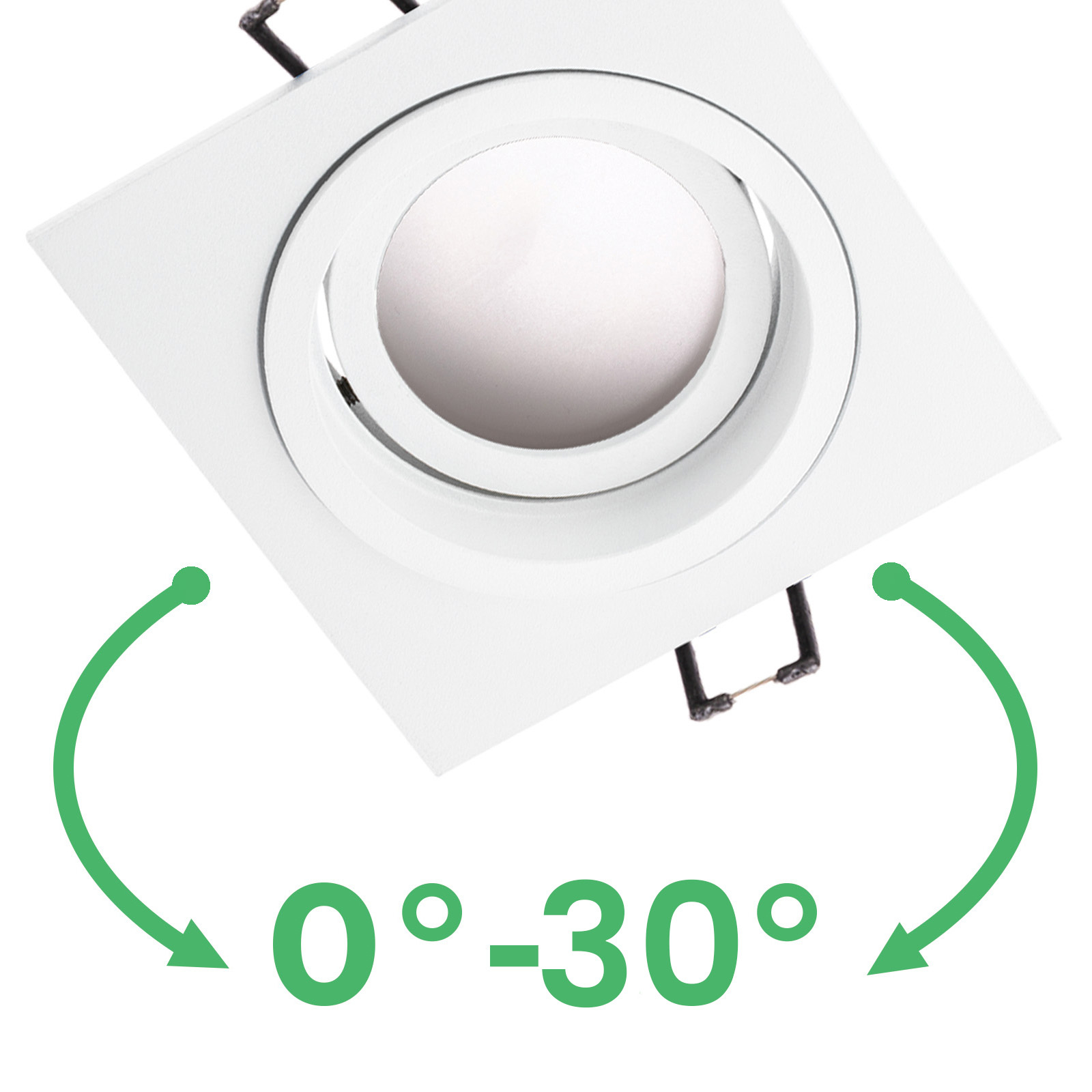 Oprawa HALOGENOWA Podtynkowa Ruchoma GU10 MR16 Kwadrat Biała CASSIO LUMILED - pierwsza cecha produktu