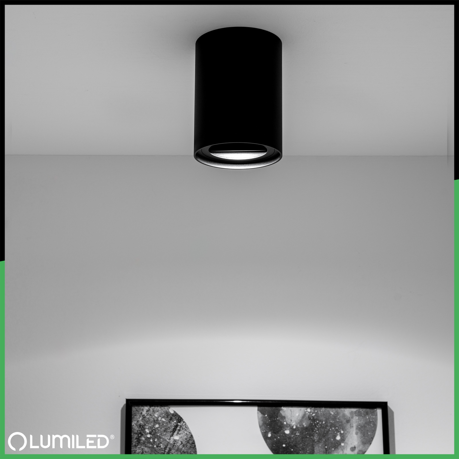 Oprawa Natynkowa HALOGENOWA Spot Tuba Ruchoma GU10 Okrągła Czarna 115mm AMAT-L LUMILED - obszar zastosowań