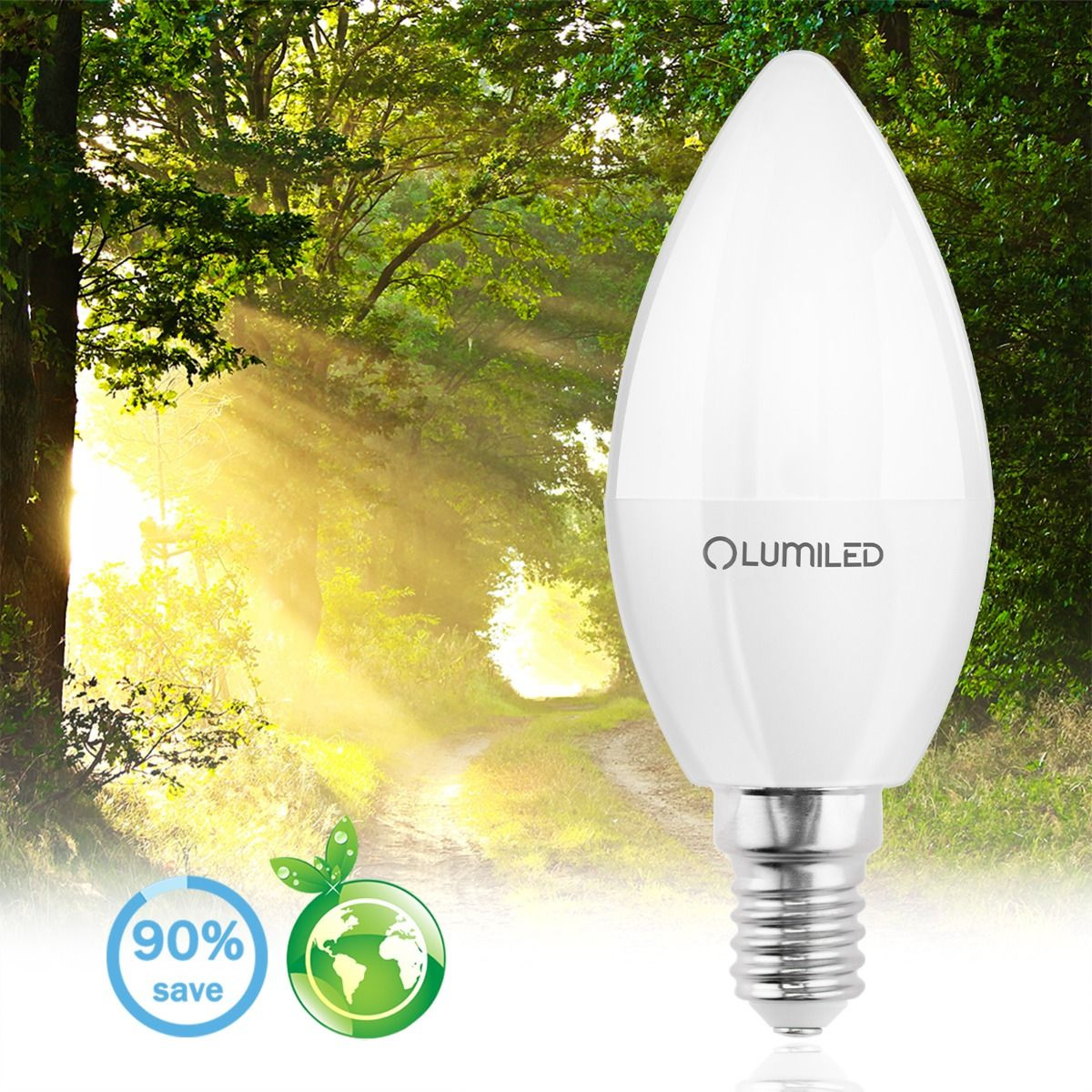 Żarówka LED E14 Świeczka B35 2,5W = 25W 249lm 6500K Zimna 180° LUMILED - pierwsza cecha produktu