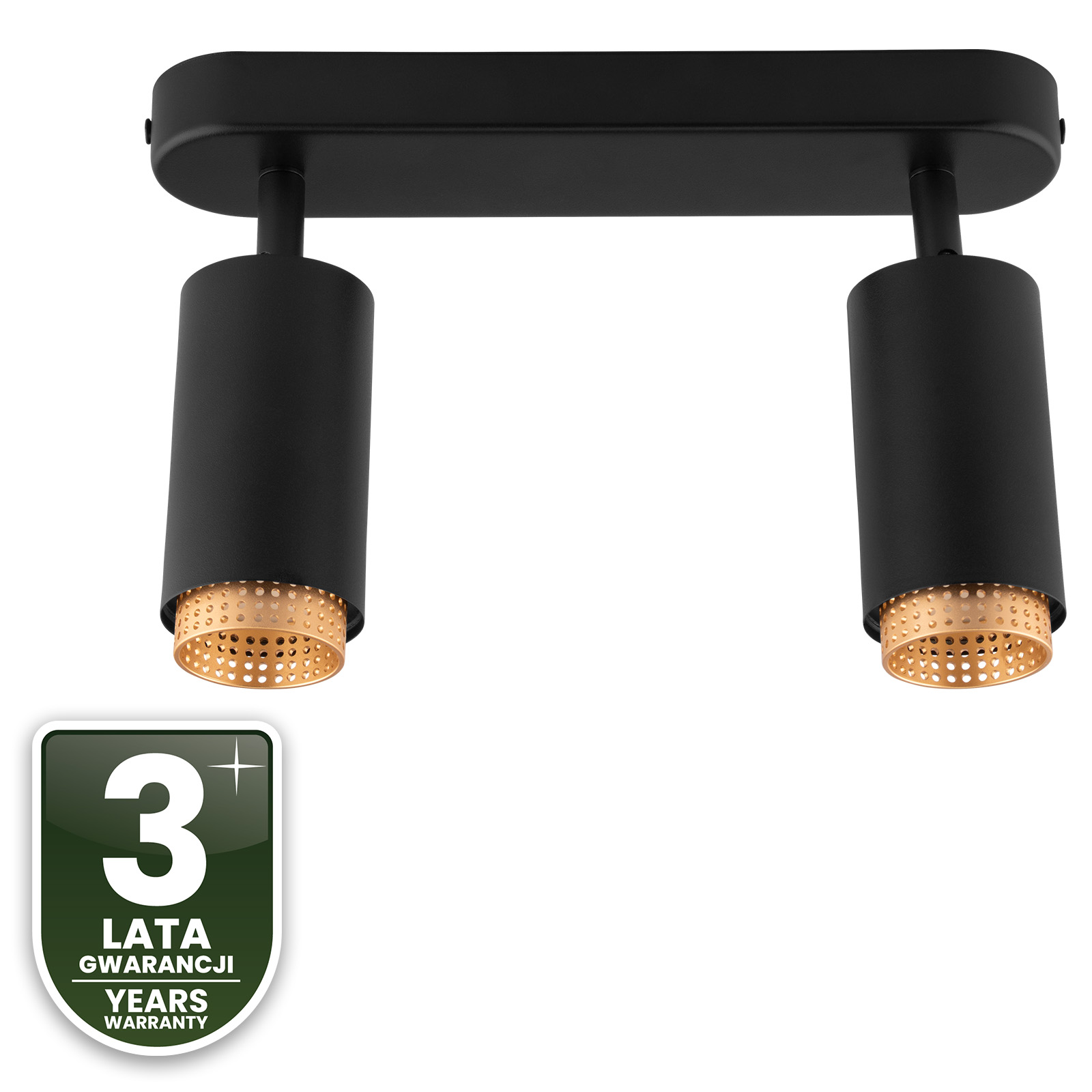 Lampa Sufitowa Reflektor LED 2x GU10 Tuba Spot ELIGIS Czarny LUMILED - czwarta cecha produktu