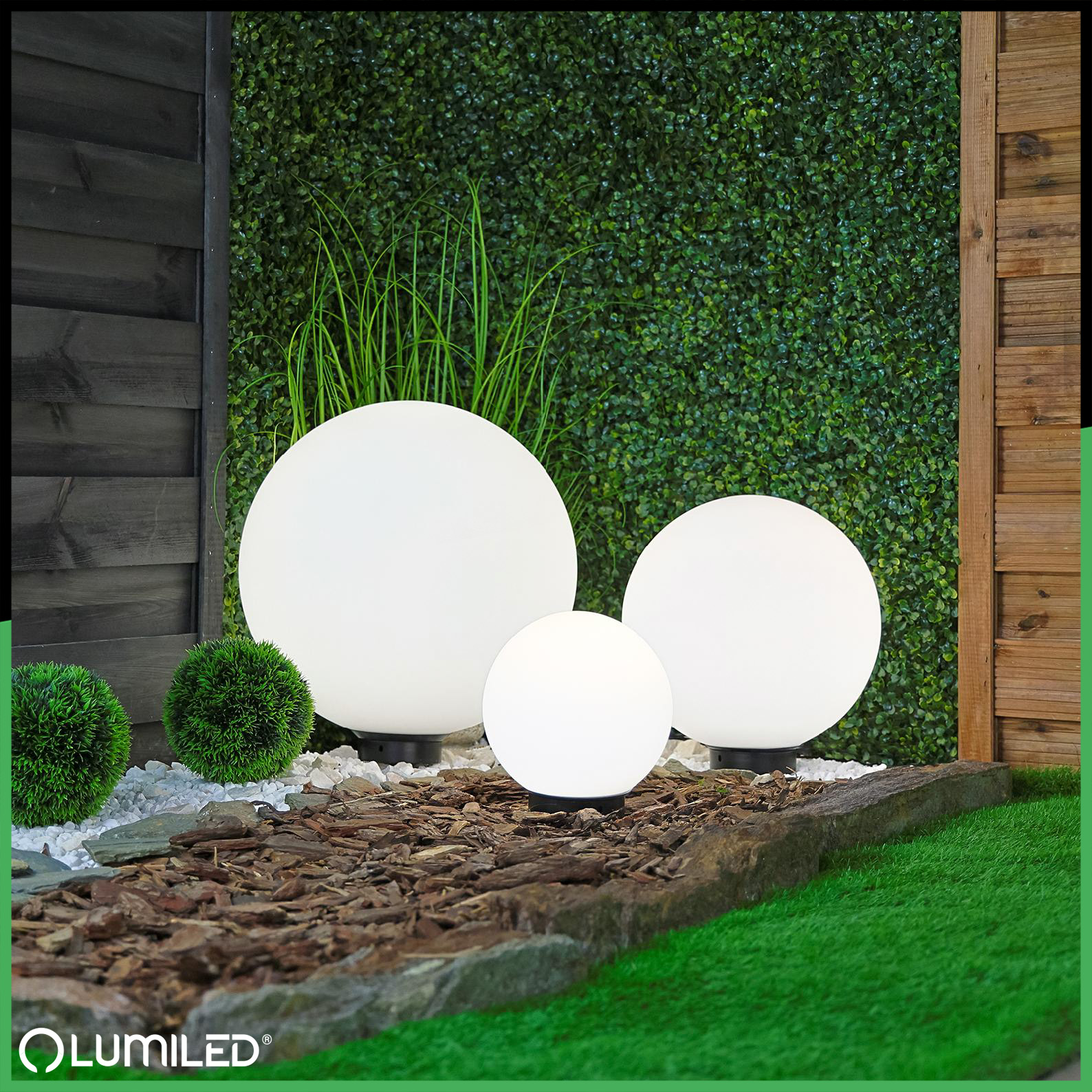 Lampa Oprawa Ogrodowa Zewnętrzna KULA LED 30CM E27 IP65 LUMIKULA2 LUMILED - trzecia cecha produktu