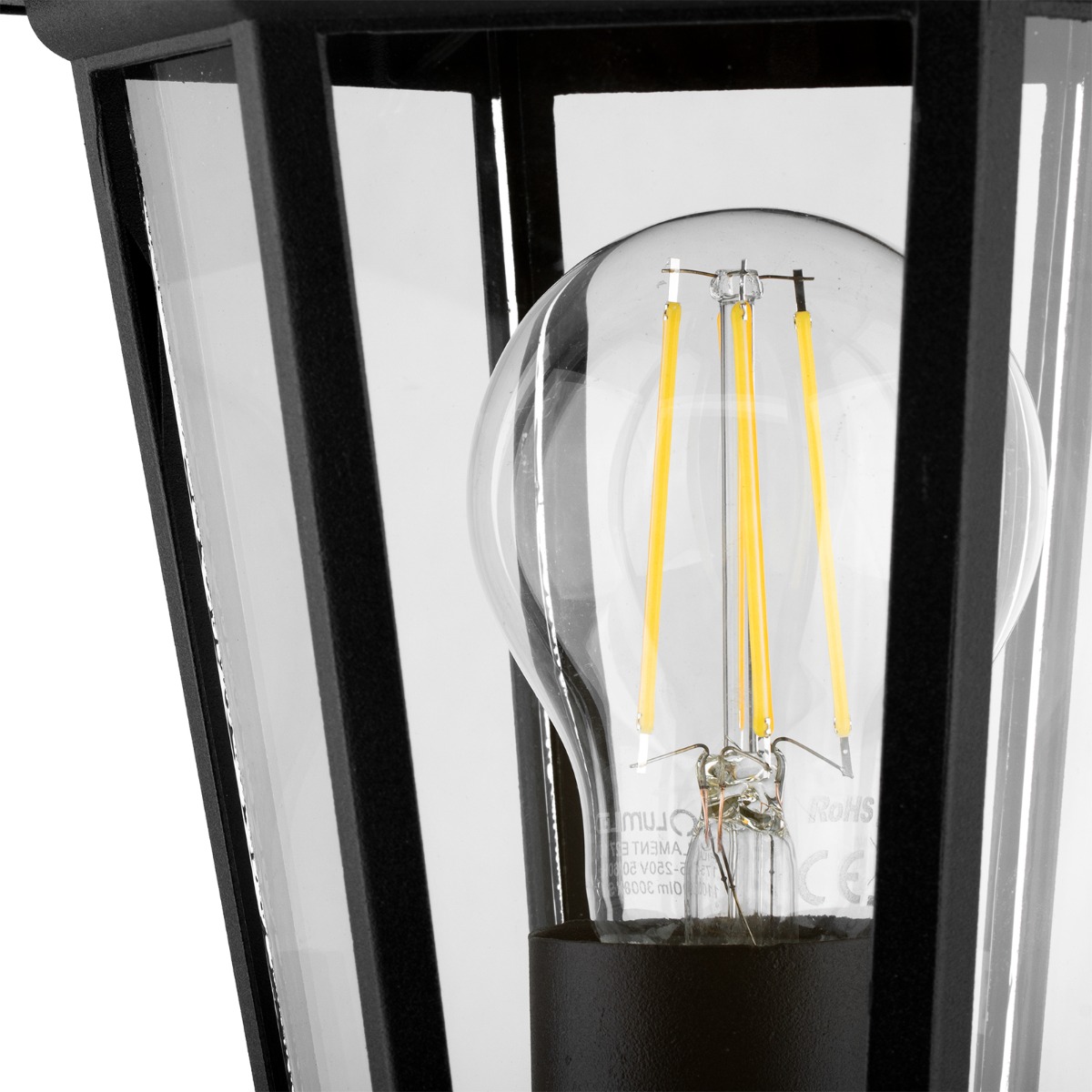 Lampa Ogrodowa Zewnętrzna 3xE27 SŁUPEK LATARNIA 2m Czarna BELLIS LUMILED - druga cecha produktu