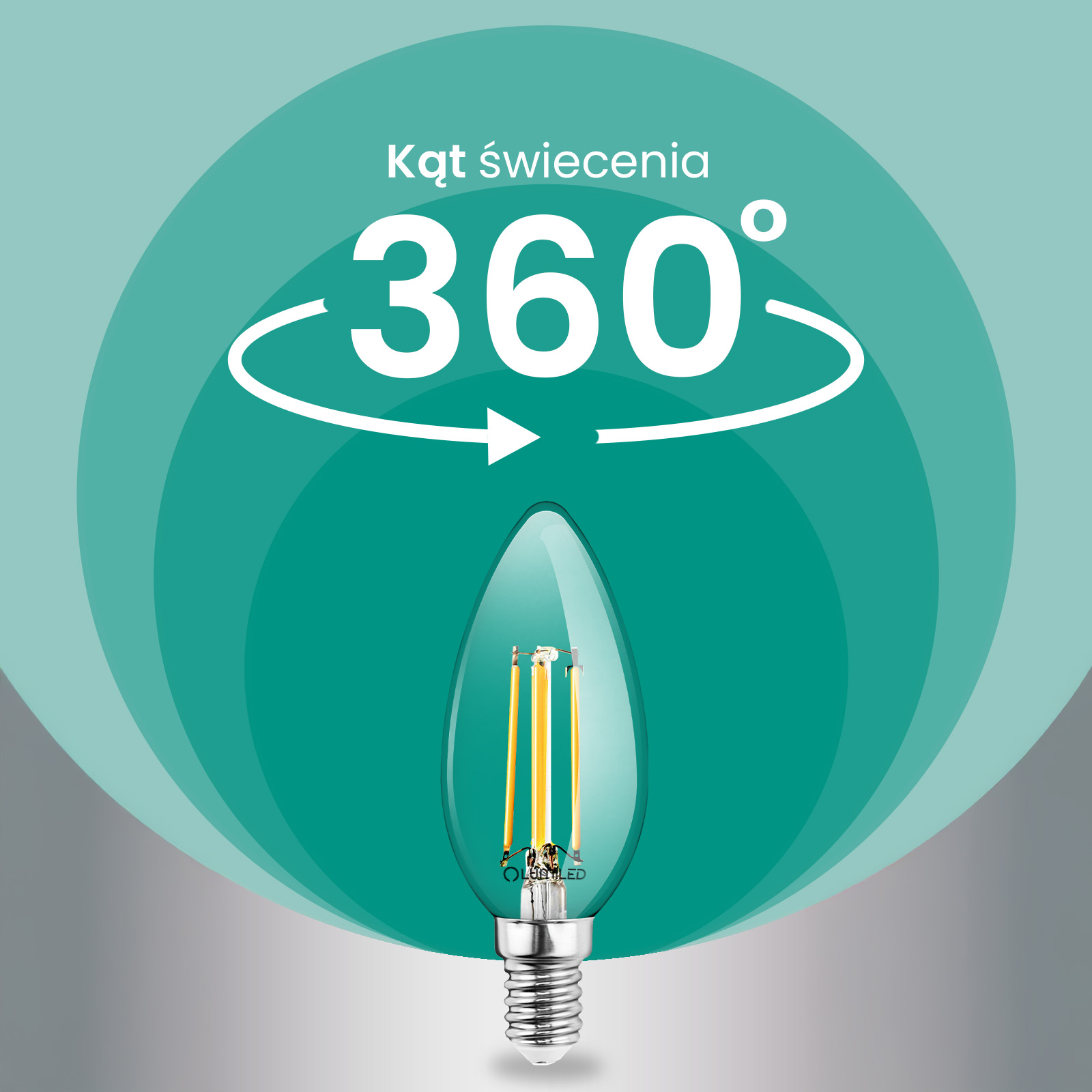 10x Żarówka LED E14 Świeczka B35 2,2W 470lm = 40W 4000K Neutralna 360° Filament KLASA A LUMILED - druga cecha produktu