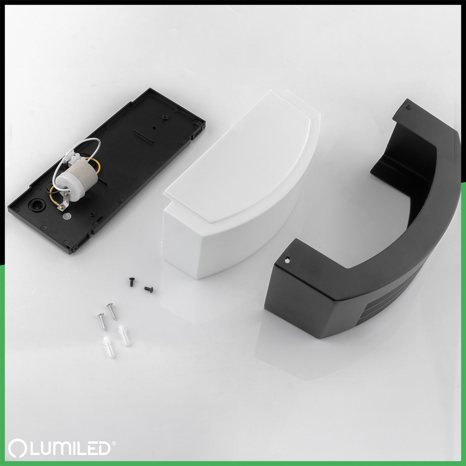 Lampa Ogrodowa Zewnętrzna Kinkiet Elewacyjny E27 LED IP54 KERIO LUMILED - skład produktu