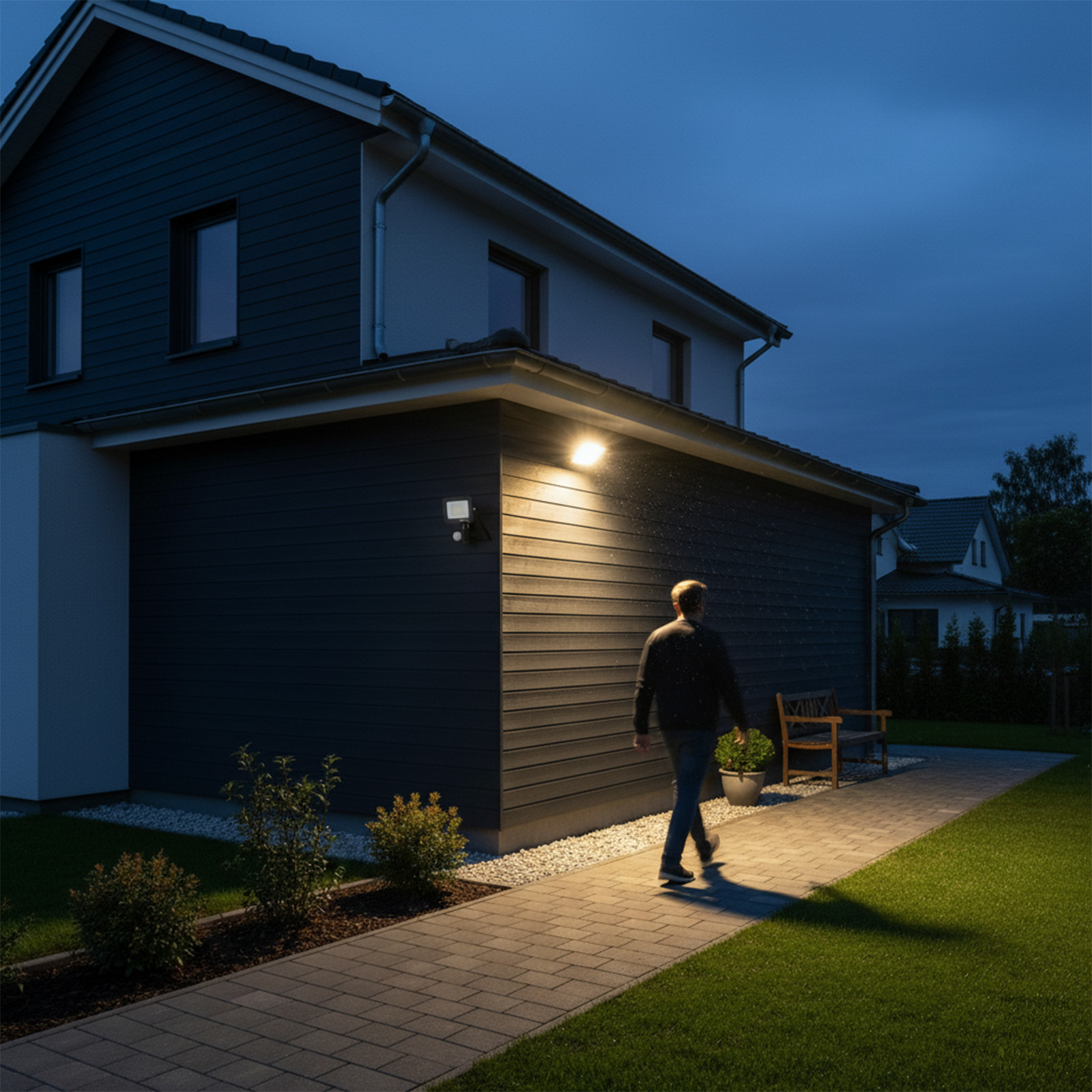 Naświetlacz LED Halogen Zewnętrzny Reflektor 50W 3000K 4500lm IP65 z Czujnikiem Ruchu i Zmierzchu SENSOR FLOODLIGHT LUX OSRAM - obszar zastosowań