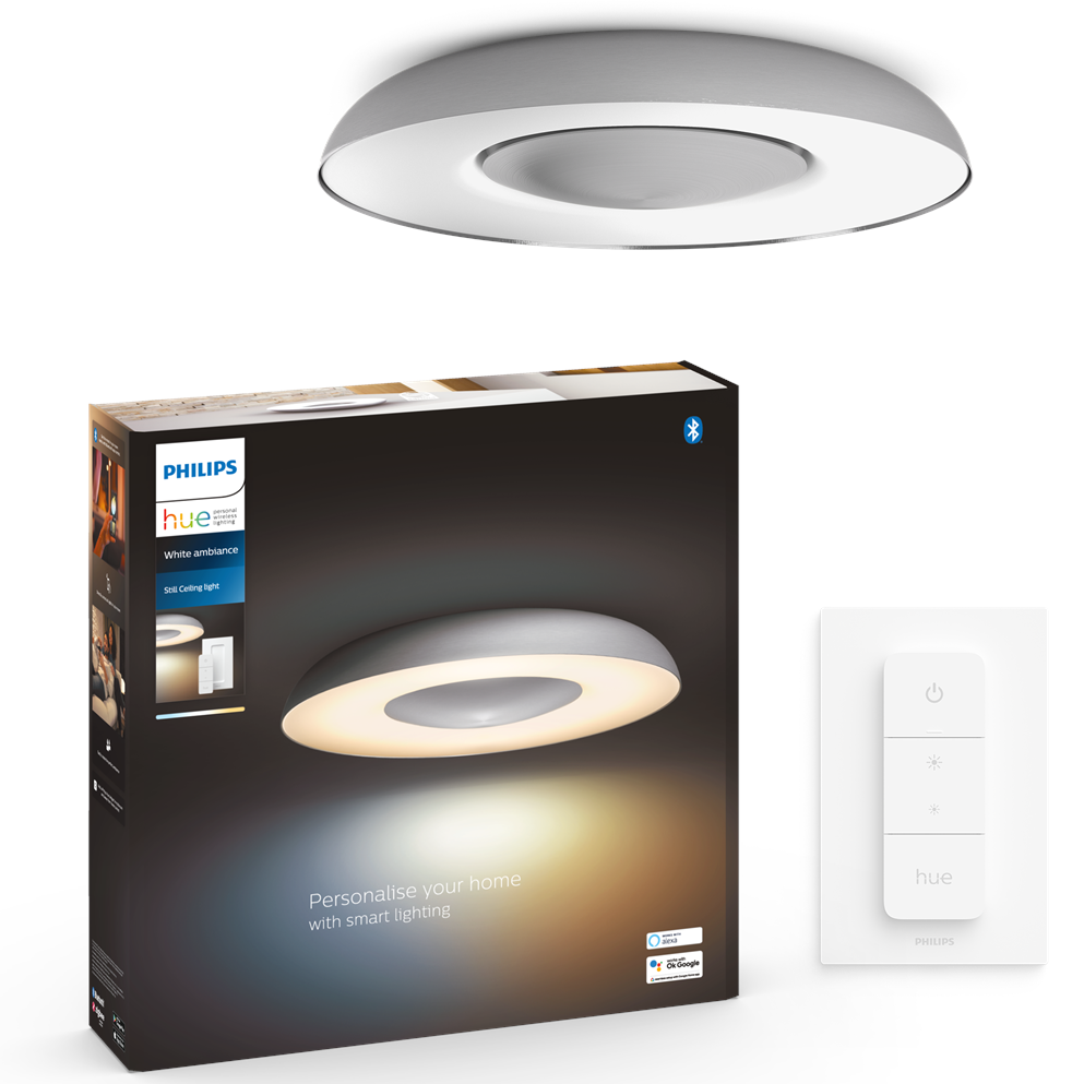 Plafon LED Lampa Sufitowa Natynkowa 22.5W 2500lm IP20 White Ambiance TW Aluminium 39cm Inteligentna SMART Zigbee Bluetooth Still Philips HUE - główne zdjęcie produktu