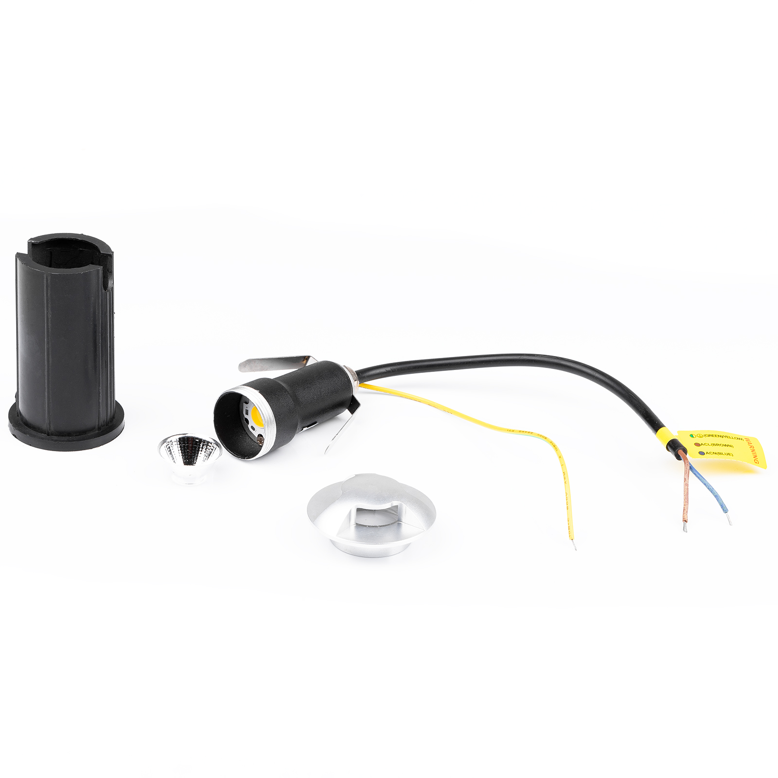 Oprawa Najazdowa Lampa Dogruntowa Schodowa LED IP44 Srebrna LUMILED - skład produktu