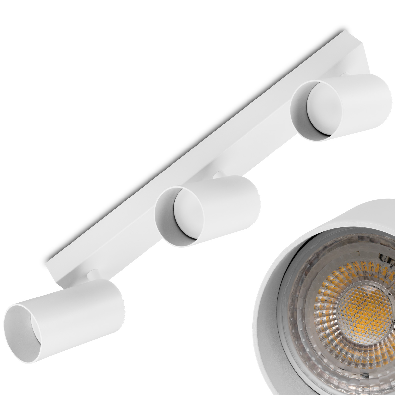Lampa Sufitowa SPOT TUBA Reflektor Oprawa Halogenowa 3x GU10 TABULA LUMILED - główne zdjęcie produktu