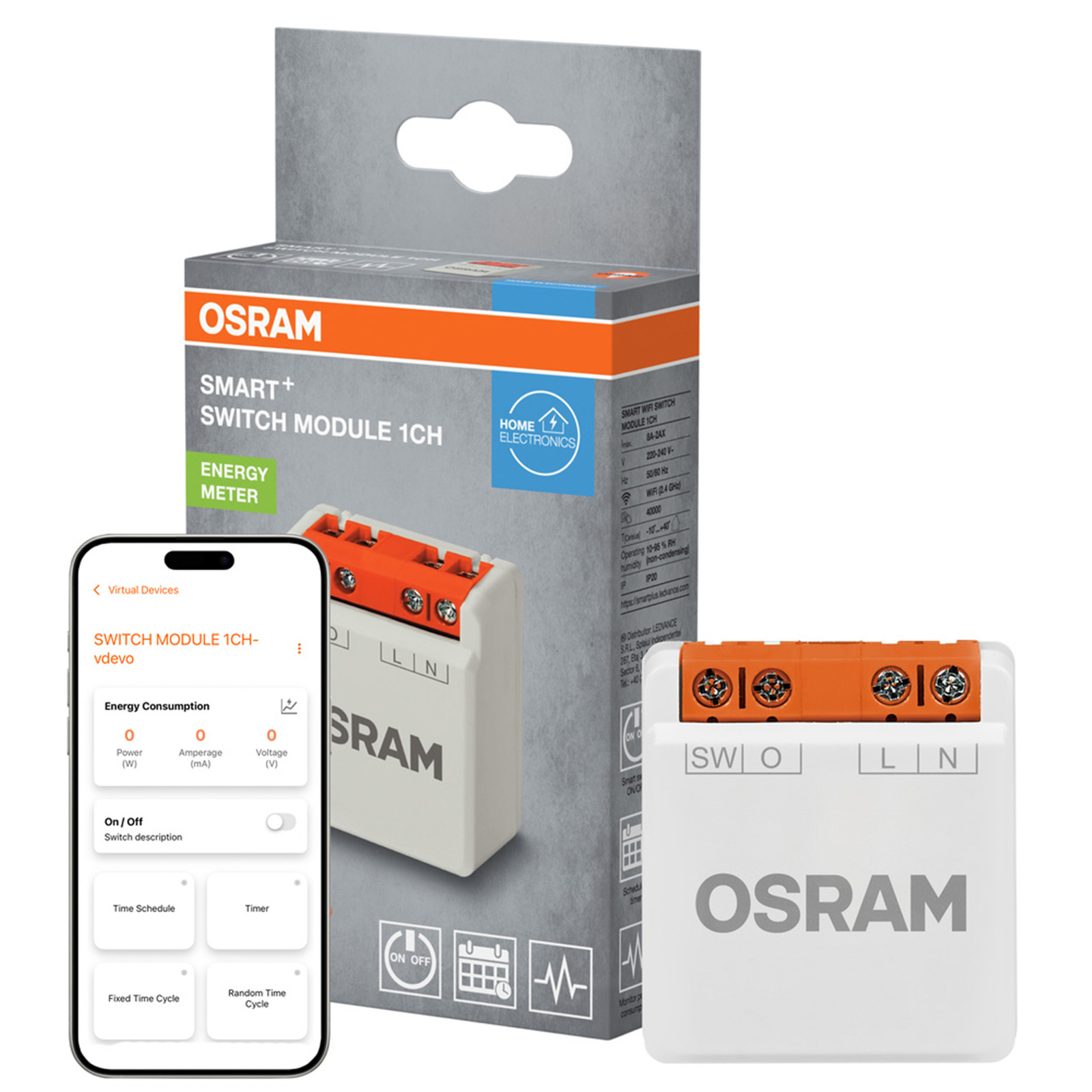 Moduł Przełącznik Inteligentny Sterownik Dwukierunkowy Biały Osram SMART WiFi - główne zdjęcie produktu