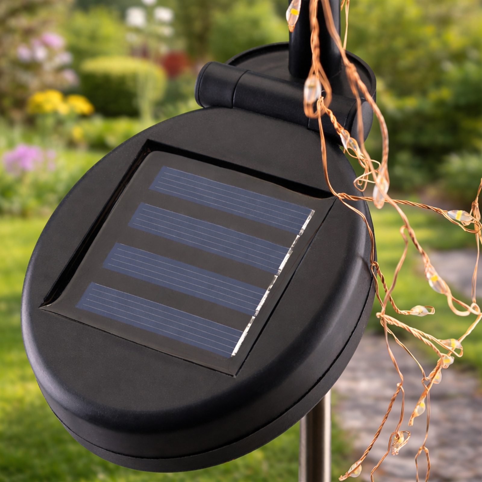 Lampa Solarna Ogrodowa LED ADONIS 2700K Wbijana Dekoracyjna Drzewko Efekt Wodospadu LUMILED - druga cecha produktu