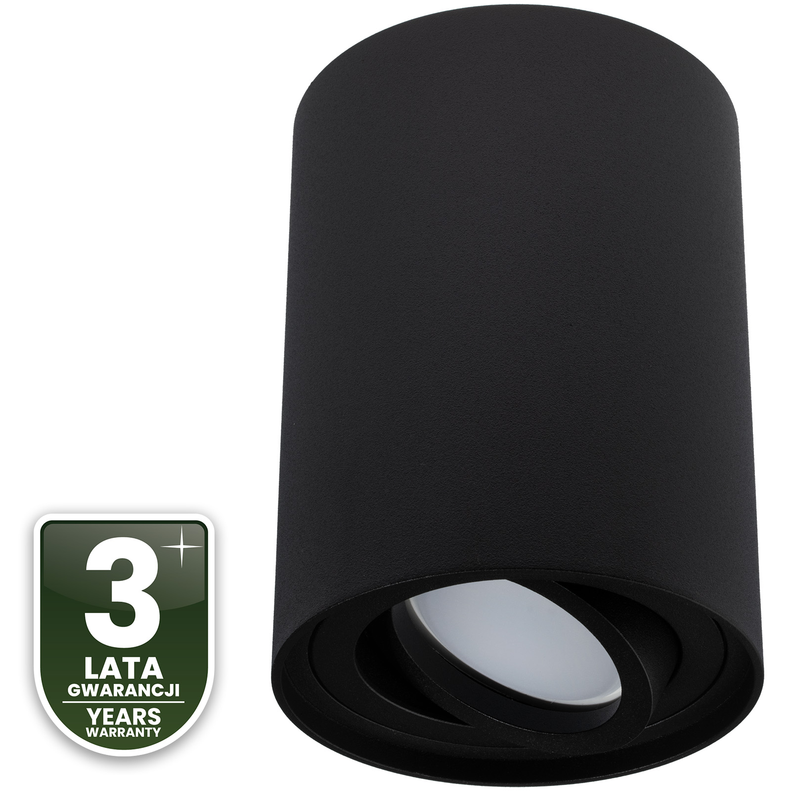 Oprawa Natynkowa HALOGENOWA Spot Tuba Ruchoma GU10 Okrągła Czarna 115mm AMAT-L LUMILED - trzecia cecha produktu
