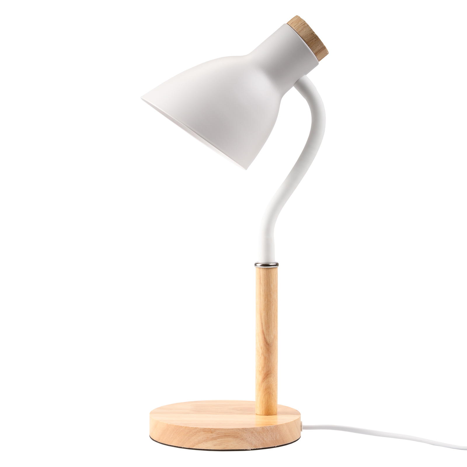 Lampka Biurkowa Szkolna Kreślarska Stołowa Dekoracyjna E27 NIKO Biała  Lumiled - pierwsza cecha produktu