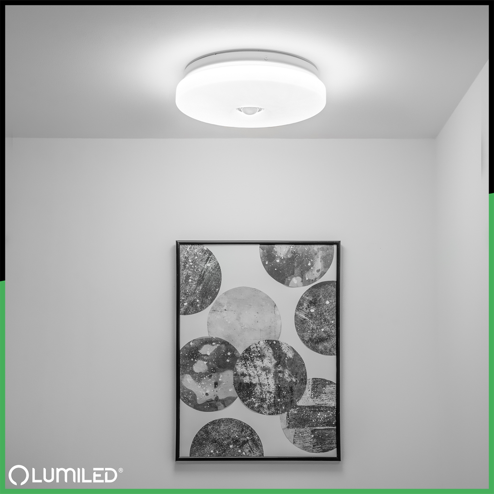 Plafon LED Lampa Sufitowa Natynkowa 12W NOTUS 2 Okrągły Czujnik Ruchu IP44 25 cm LUMILED - obszar zastosowań