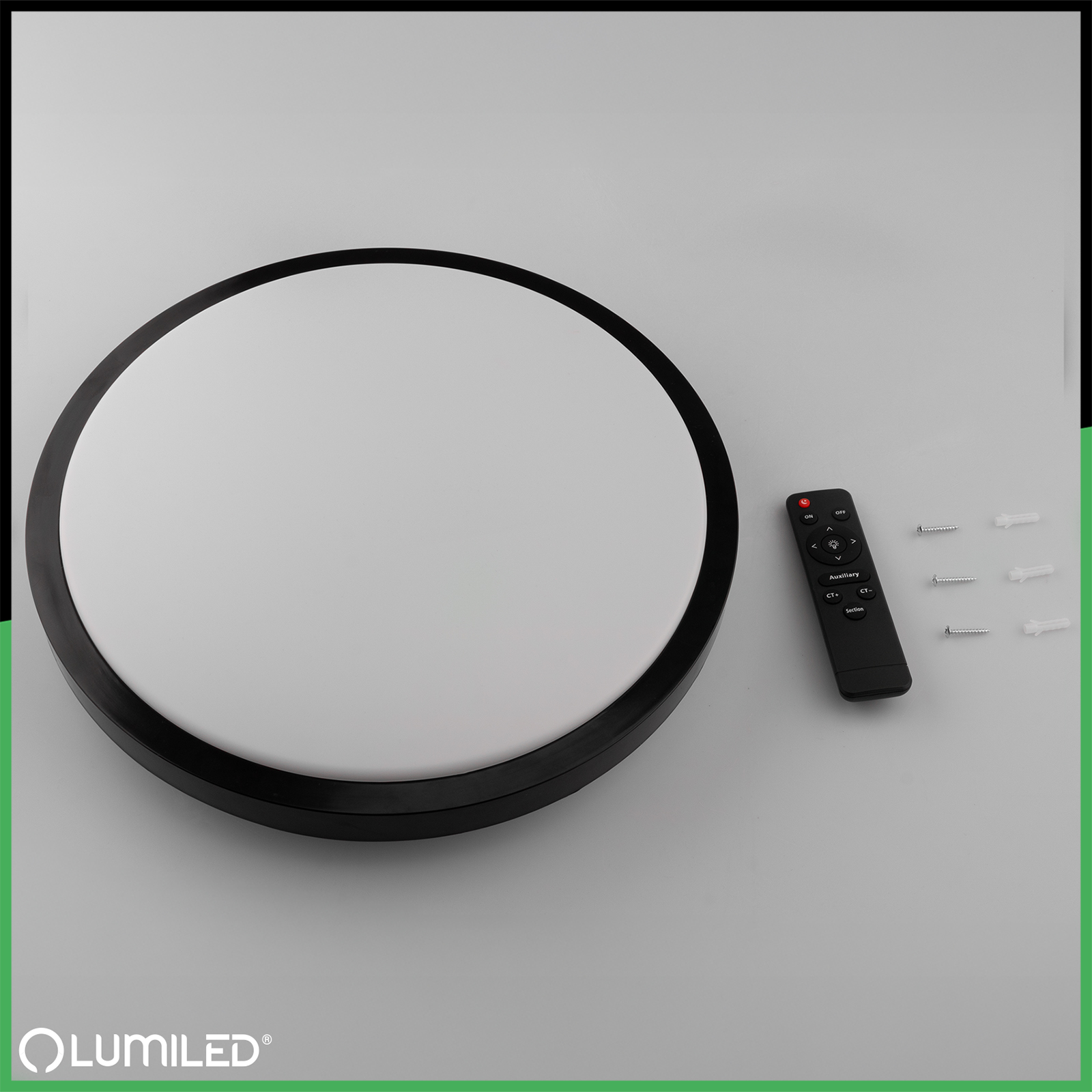 Plafon LED Lampa Sufitowa Natynkowa MILEO 48W IP44 CCT Biały Okrągły 40cm + PILOT LUMILED - skład produktu