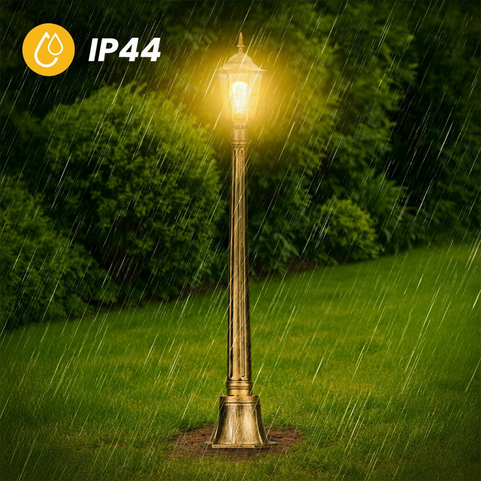 Lampa Ogrodowa Zewnętrzny E27 Niski SŁUPEK LATARNIA 110cm Patyna BELLIS LUMILED - pierwsza cecha produktu