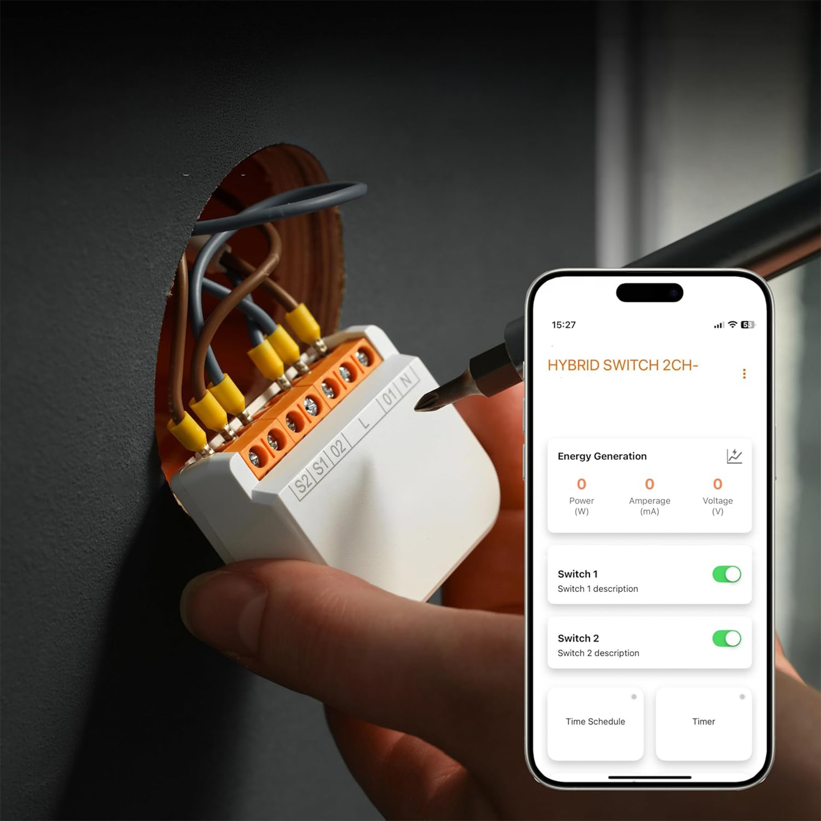 Moduł Przełącznik Inteligentny Sterownik Dwukierunkowy Biały Osram SMART WiFi - druga cecha produktu
