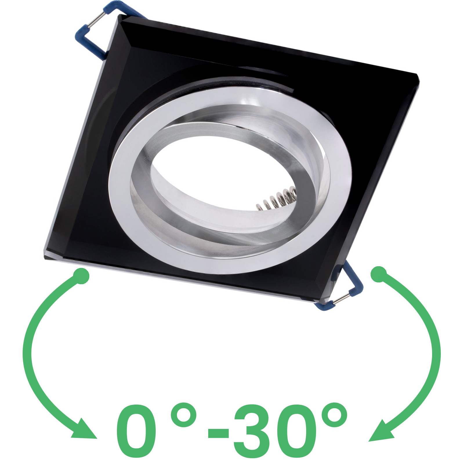 Oprawa Halogenowa Podtynkowa Lampa Sufitowa Szklana Kwadratowa Ruchoma GU10 ARIAN LUMILED - druga cecha produktu