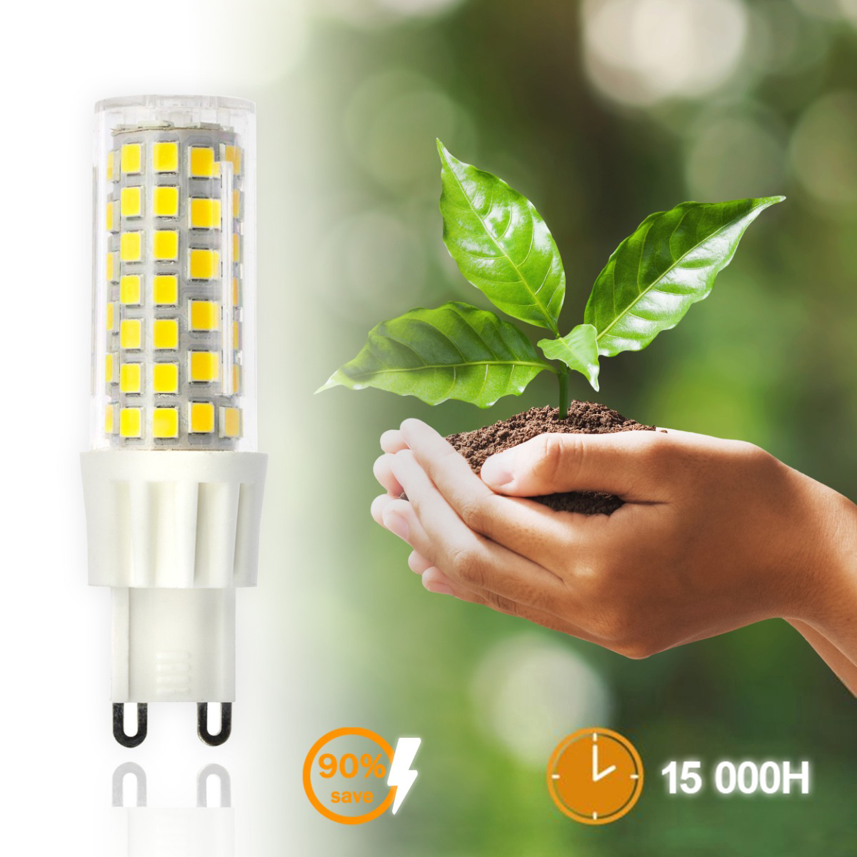Żarówka LED G9 Kapsułka 10W = 75W 970lm 6500K Zimna 360° LUMILED - druga cecha produktu