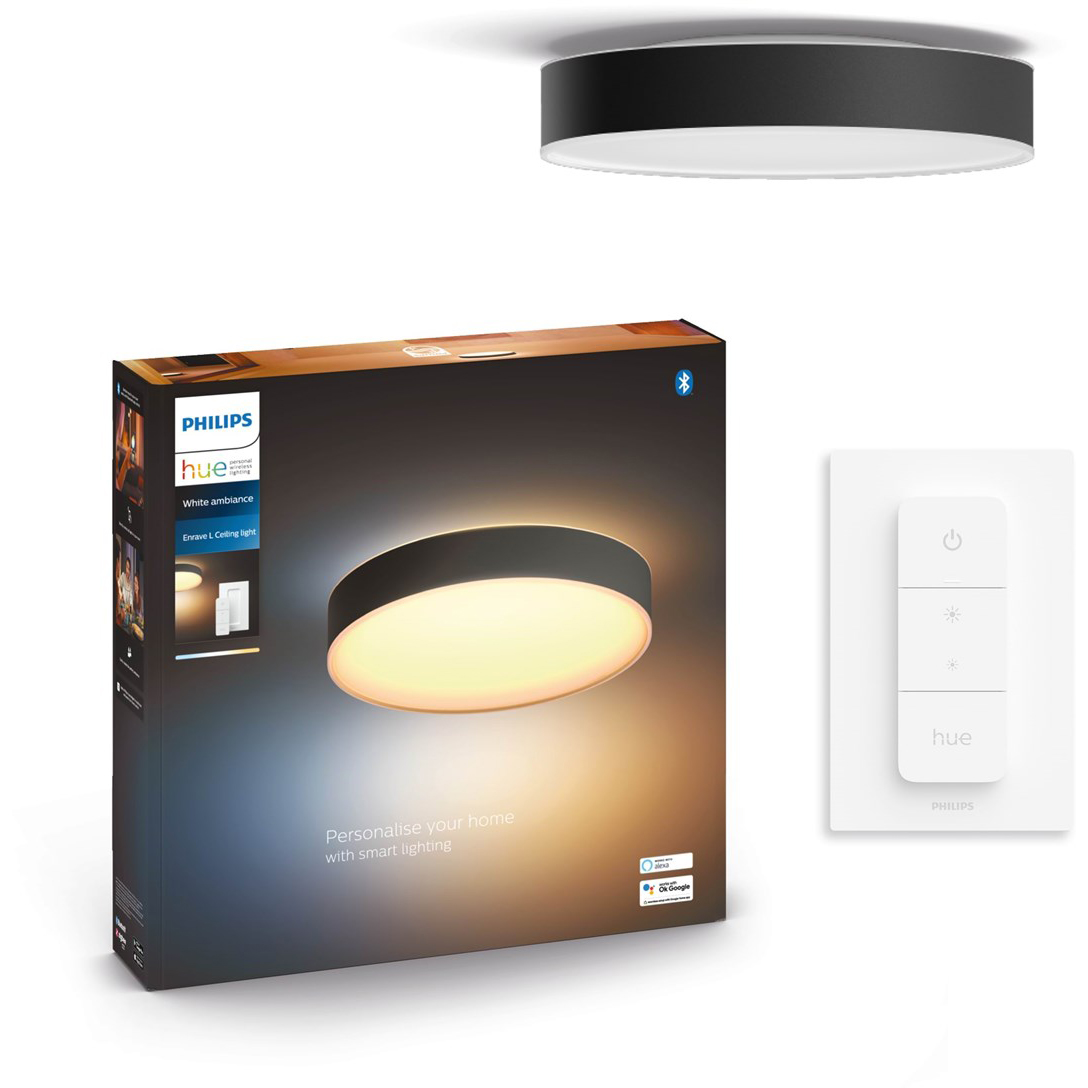 Plafon LED Lampa Sufitowa Natynkowa 33.5W 4300lm IP20 White Ambiance TW Czarna 42.5cm Inteligentna SMART Zigbee Bluetooth Enrave Philips HUE - główne zdjęcie produktu