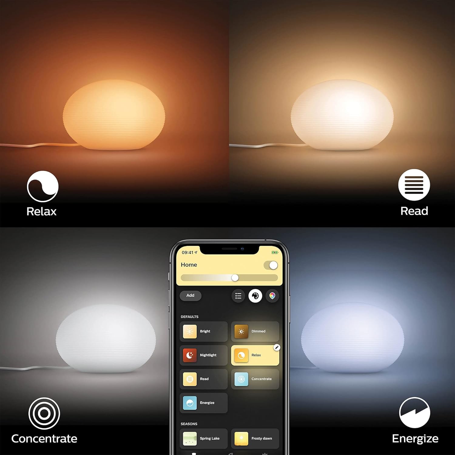 Lampka Biurkowa LED Nocna 9.5W 800lm IP20 White and Color Ambiance RGB + TW Biała Inteligentna SMART Zigbee Bluetooth Flourish Philips HUE - druga cecha produktu